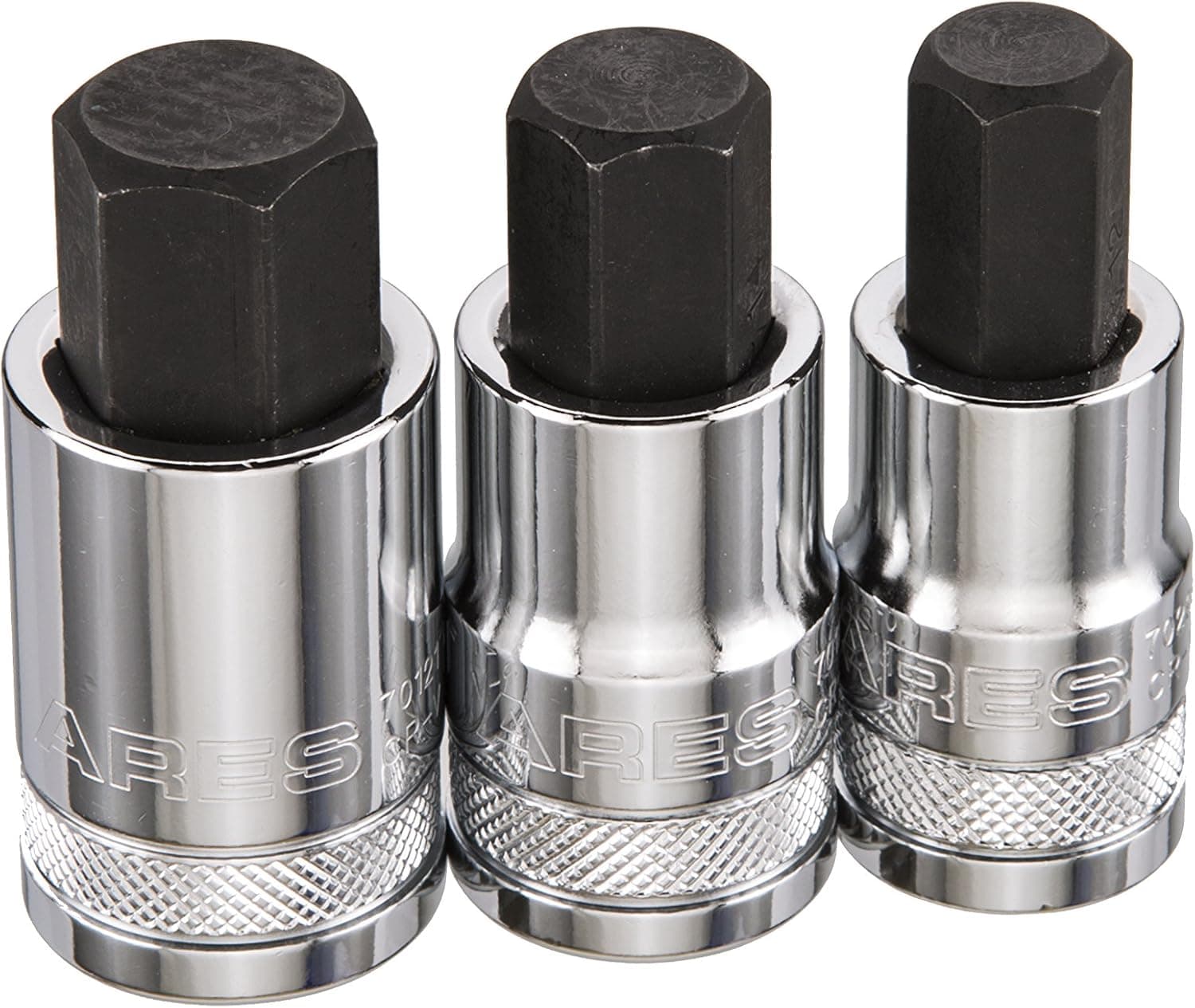 ARES 70030 | 3 pc. 1/2-inch Drive Metric Hex Bit Socket Set | 12, 14, and 17MM Bit Sockets | Cover Applications German Transmission Bolts, Drain Plugs and CV Axles