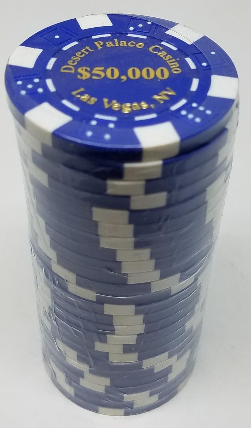 Poker Chips - (25) $50,000 Desert Palace 11.5 Gram Clay Composite