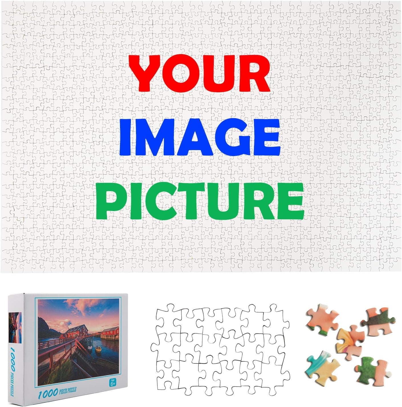 Custom Jigsaw Puzzle from Photo1000pc Puzzle for Adults Decoration Collectibles Jigsaw Puzzle - Family Puzzle Gift for Adults and Teens YOWESHOP (1000piece(Cardboard))