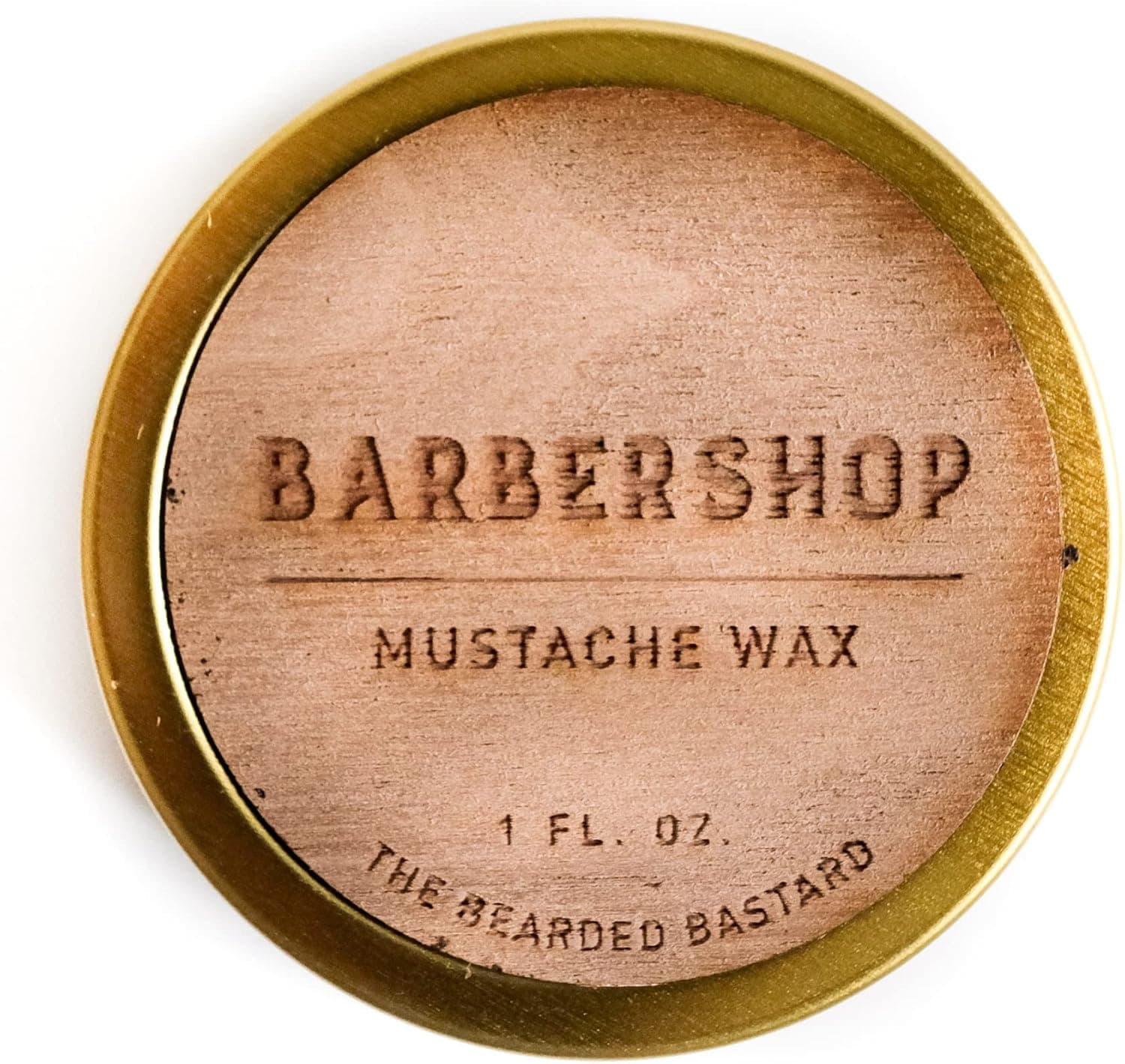 TBB Barbershop Mustache Wax 1 Ounce Tin of Strong All Day Hold Mustache Wax with Beeswax, Lanolin, Tea Tree and Jojoba Essential Oils, Mens Care Great Smelling Facial Hair Products
