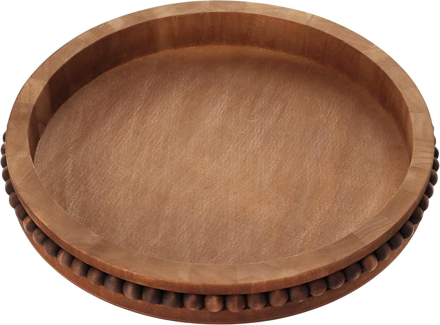 Creekview Home Emporium Rustic Wood Tray Centerpiece Tray - 16in Large Decorative Round Wooden Tray for Decor or Serving