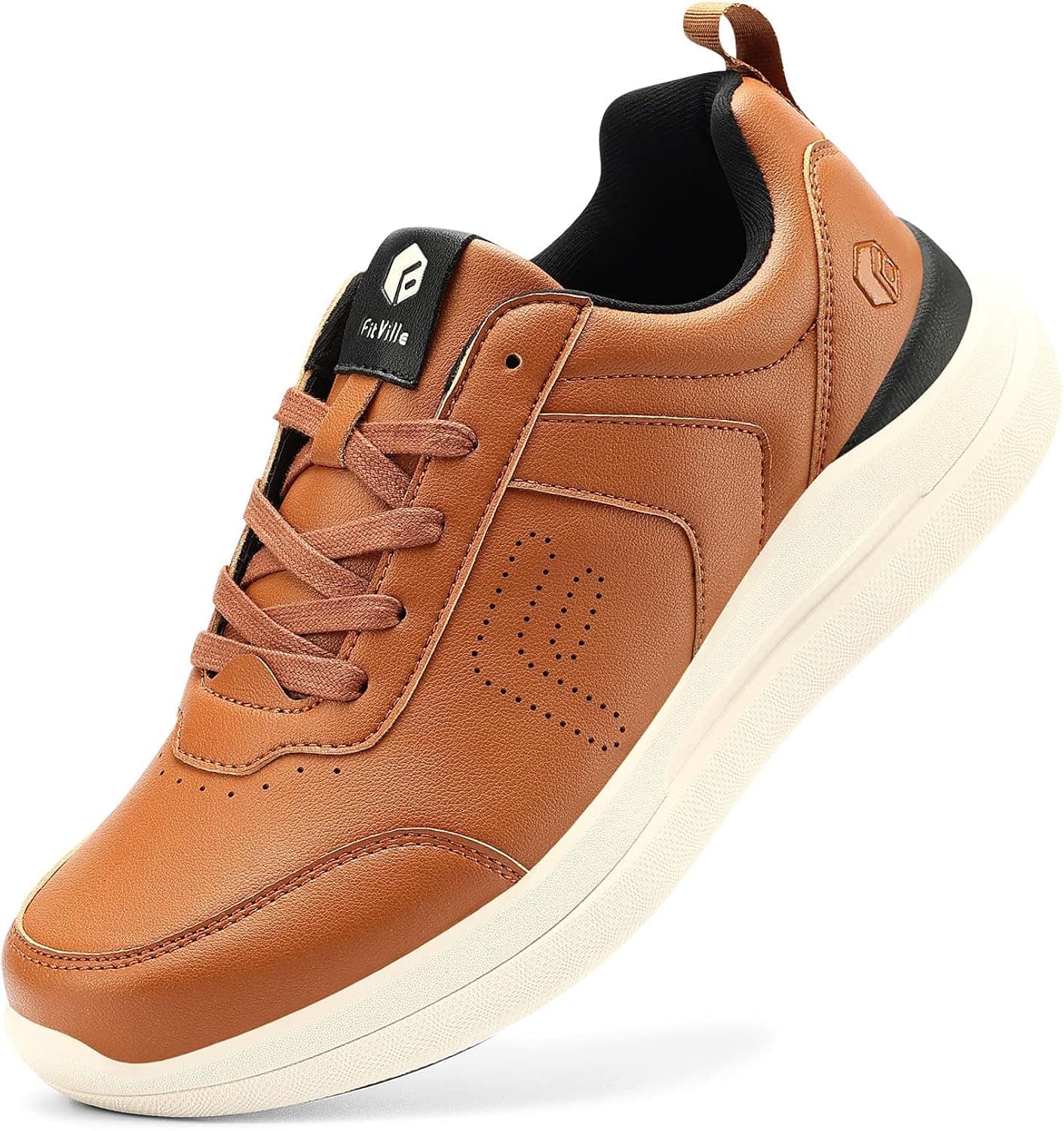FitVille Wide & Extra Wide Tennis Shoes Men Shoes Wide Comfortable Walking Dress Sneakers for Men Lightweight Plantar Fasciitis Bunions