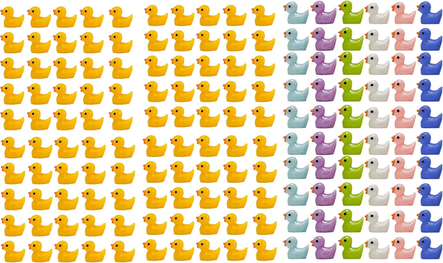 Birostiana Miniature Dollhouse Accessories 160 Pieces Miniatures Duck Resin Mini Toys DIY Decor Ornament for Miniature Fairy Garden Landscape Dollhouse Kit Fish Tank Aquarium