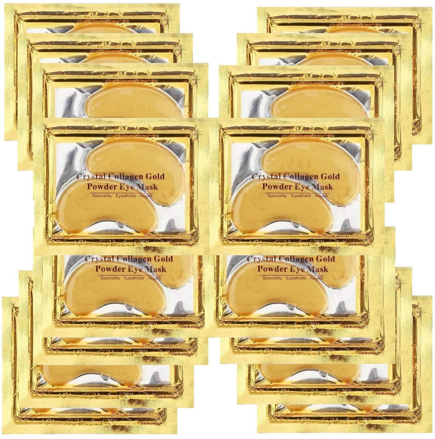 Under Eye Patches, 24K Gold Collagen Eye Mask, Dark Circles and Wrinkles Treatment, Anti-aging, Gel Pads for Puffiness and Bags, Immune System Support for Eyes, With Hyaluronic Acid, Deep Moisturizing