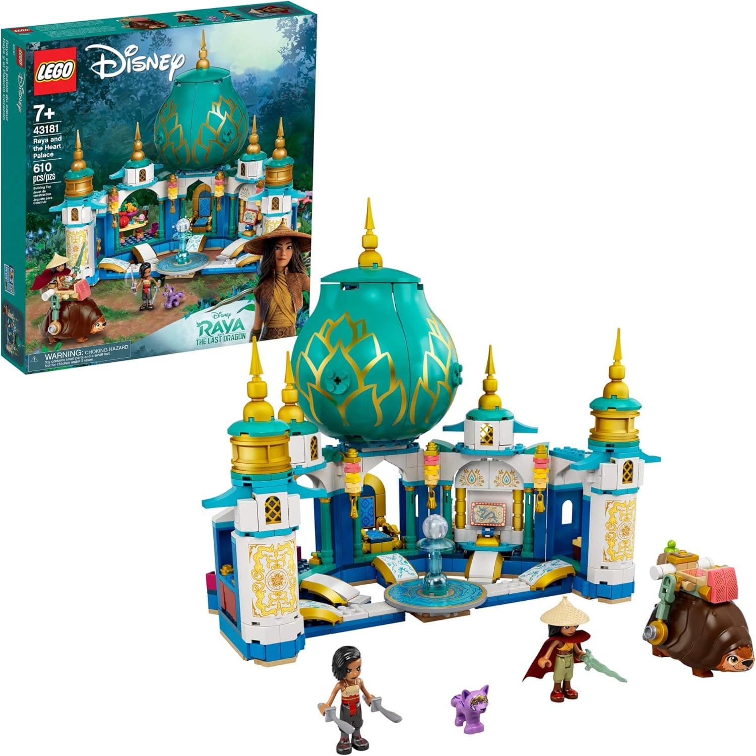 LEGO Disney Raya and The Heart Palace 43181 Imaginative Toy Building Kit; Makes a Unique Disney Gift for Kids Who Love Palaces and Adventures with Disney Characters, New 2021 (610 Pieces)