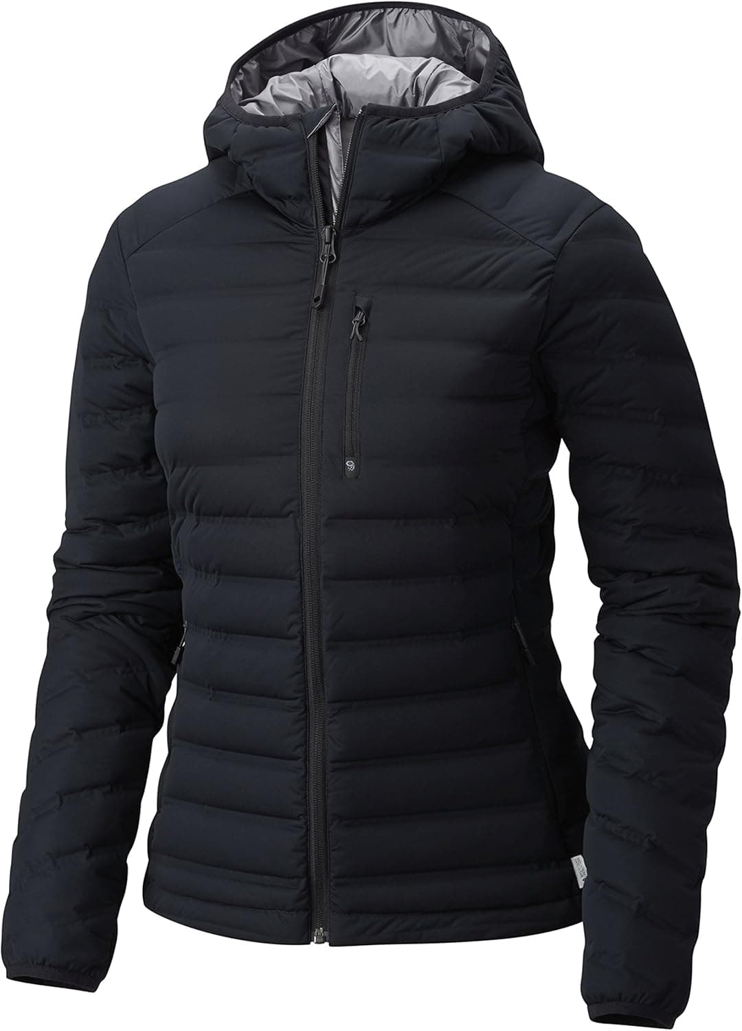 Mountain Hardwear Women's StretchDown Hooded Jacket, Black, L