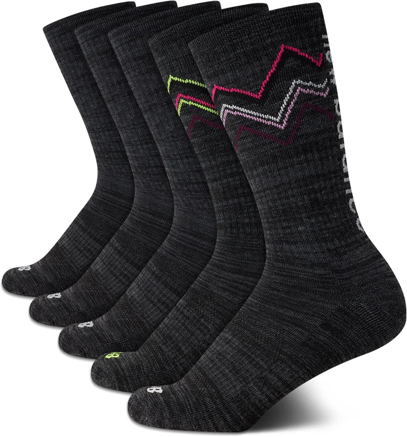 New Balance Women's Athletic Socks - Trail Cushion Crew Socks (5 Pack)