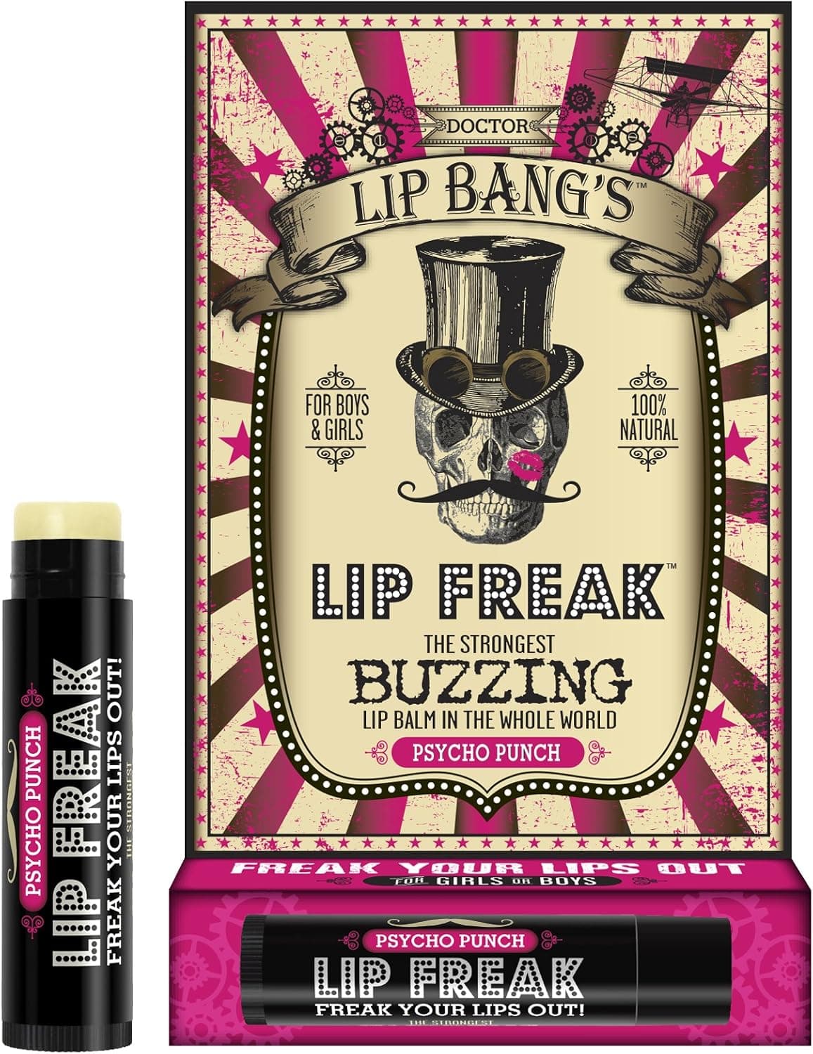 Doctor Lip Bang's Lip Freak Buzzing Lip Balm (Psycho Punch)