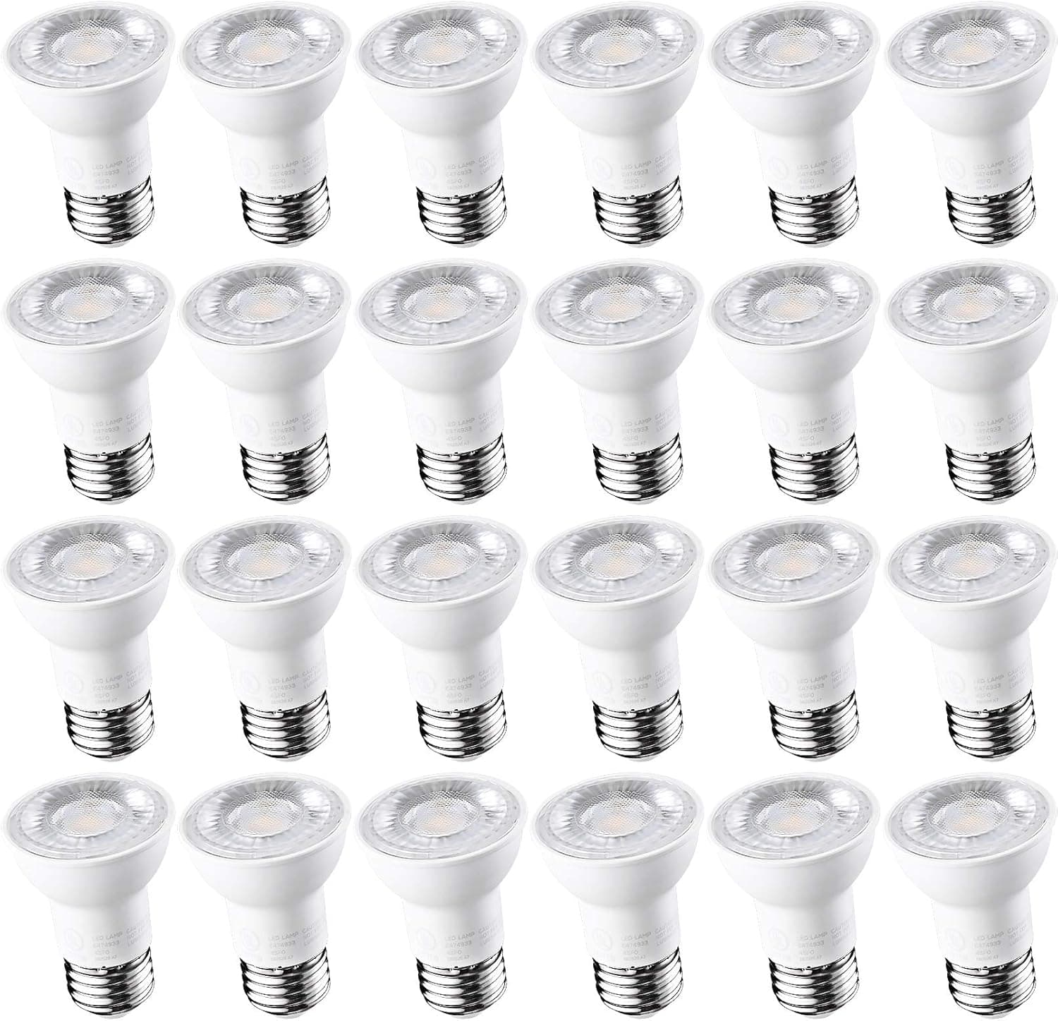 TORCHSTAR 24-Pack LED PAR16 Dimmable Light Bulb, 7W(50W Equivalent.), UL & Energy Star Listed, Recessed Lighting, Spot Lighting, E26 Base, CRI80+, 3000K Warm White