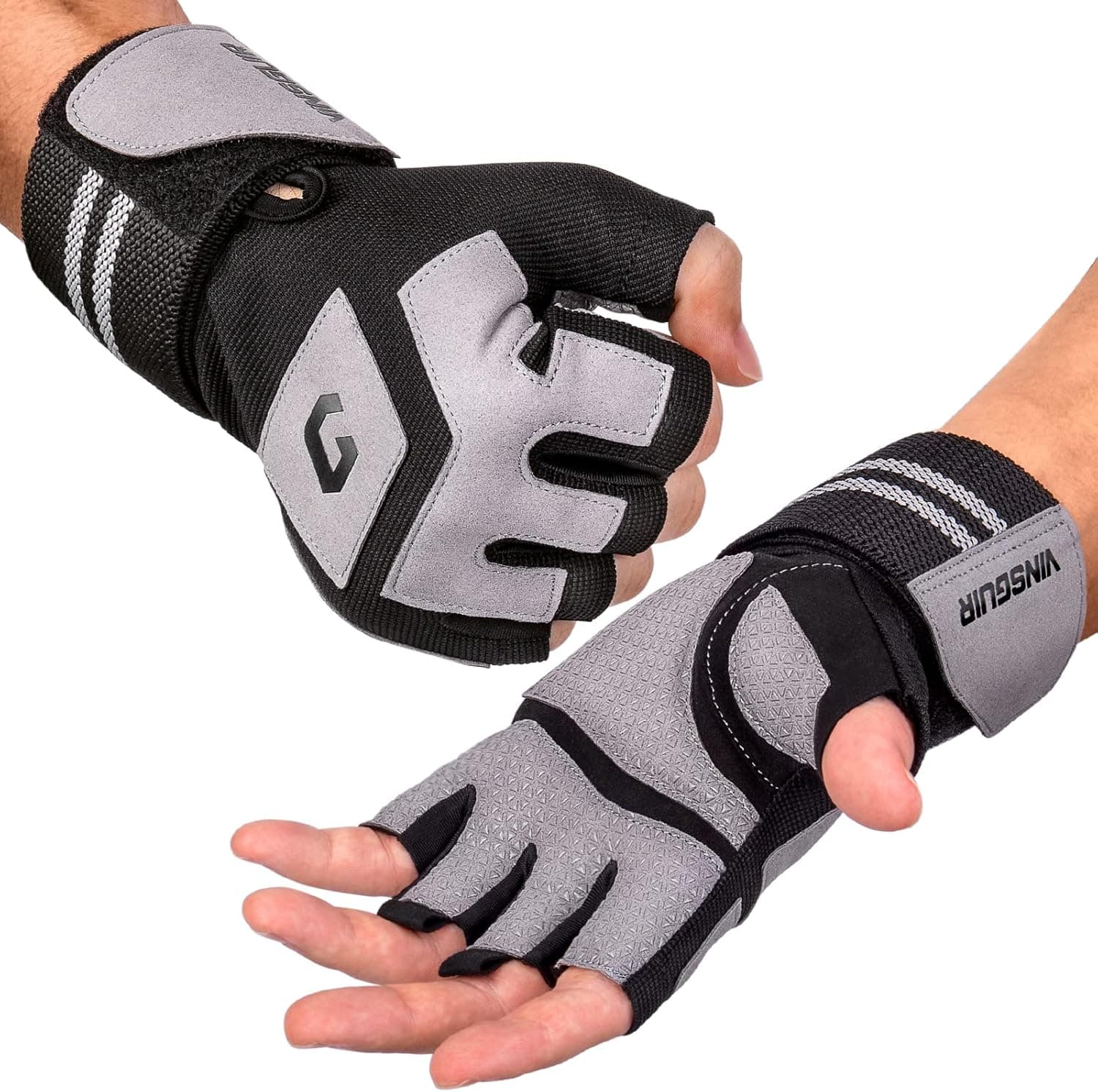 VINSGUIR Workout Gloves for Men and Women, Weight Lifting Gloves for Gym, Cycling, Weightlifting, Exercise, Fitness, Training, with Full Palm Protection and Extra Grip