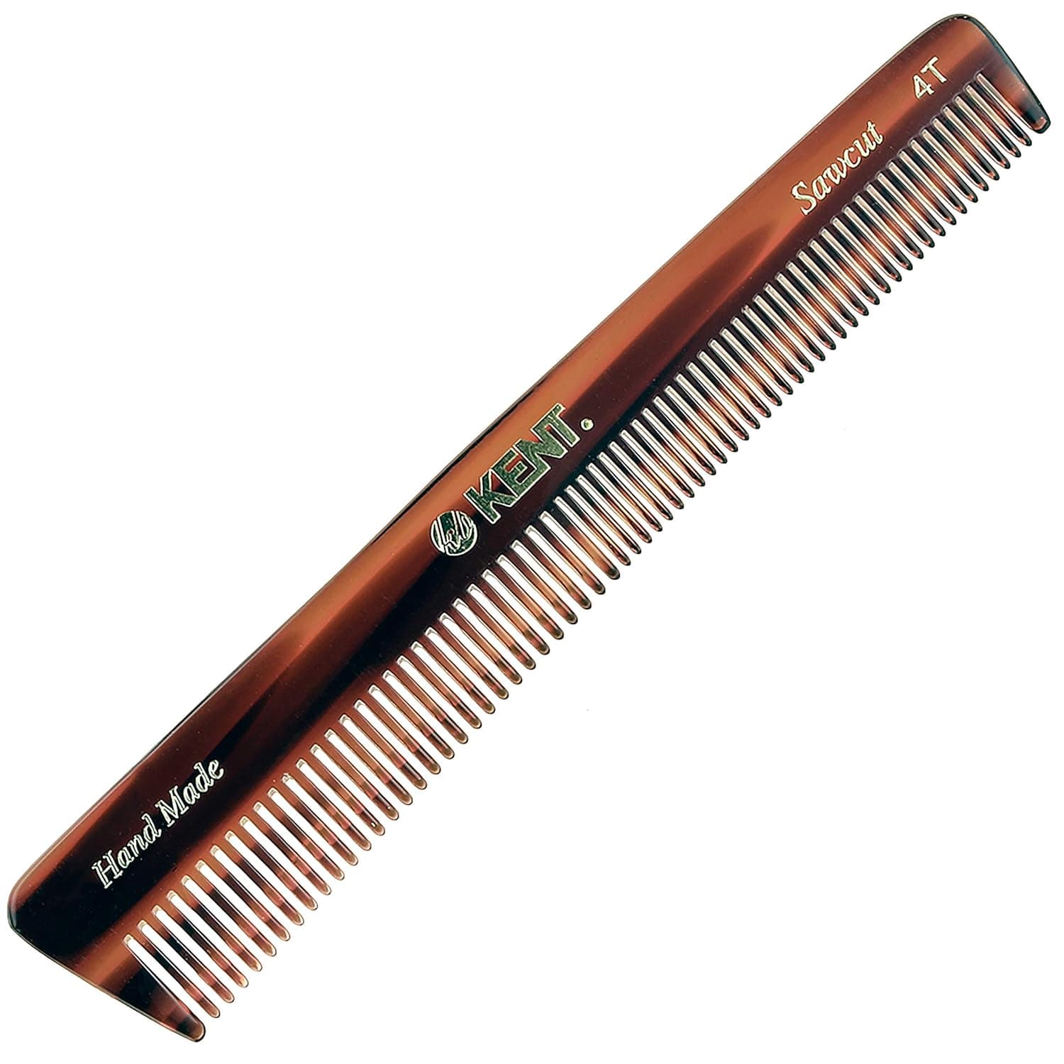 Kent 4T 6 Inch Double Tooth Hair Dressing Comb, Fine and Wide Tooth Dresser Comb For Hair, Beard and Mustache, Coarse and Fine Hair Styling Grooming Comb for Men, Women and Kids. Made in England