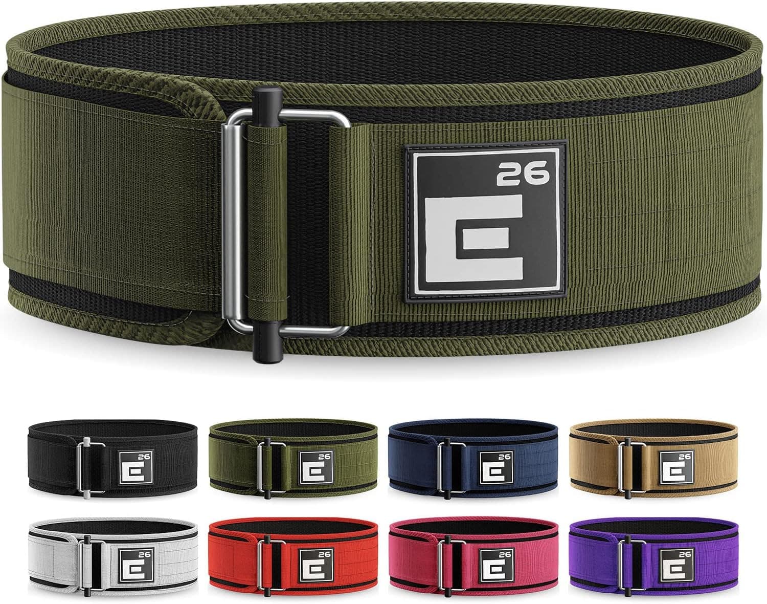 Self-Locking Weight Lifting Belt - Premium Weightlifting Belt for Serious Functional Fitness, Weight Lifting, and Olympic Lifting Athletes - Lifting Support for Men and Women - Deadlift Training Belt