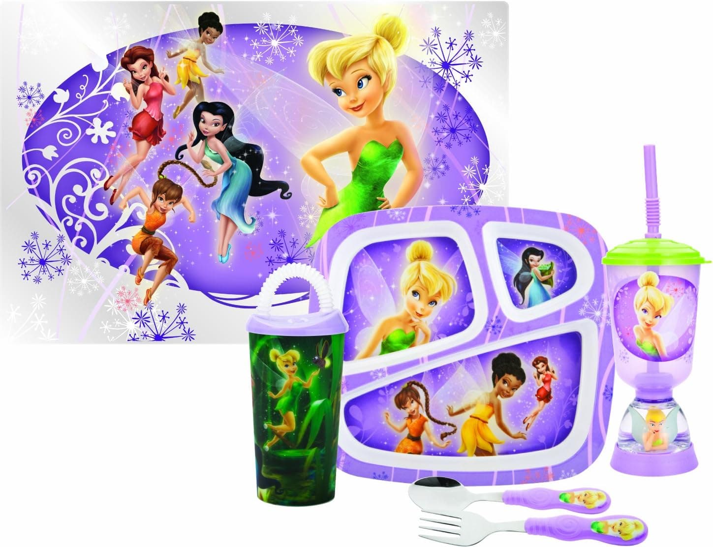 Zak Designs Disney Fairies 6-Piece Mealtime Set