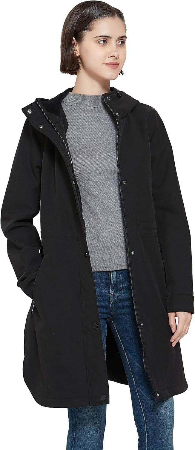 BINACL Women's Winter Coat, Thicken Hooded Warm Lightweight Waterproof Long Fleece Parka Jackets