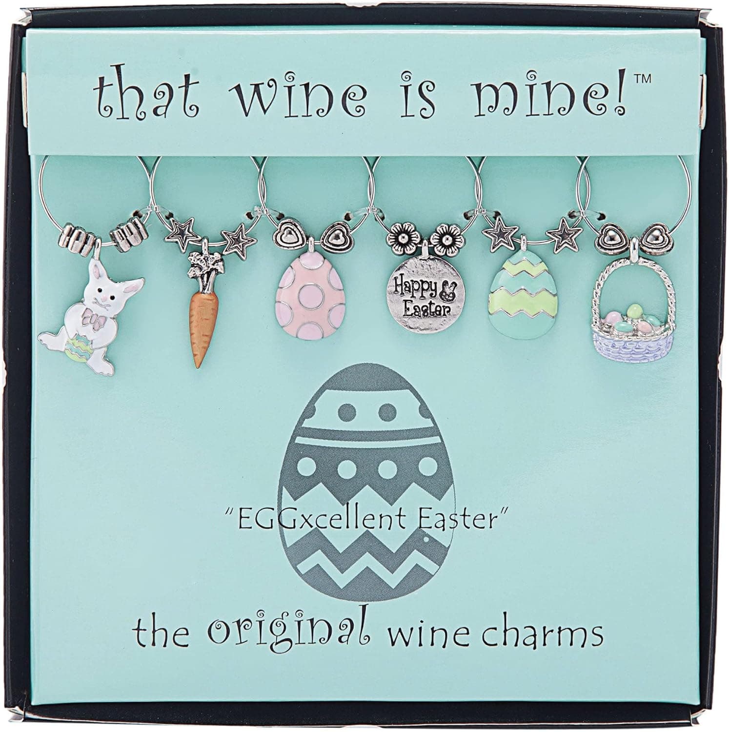Wine Things 6-Piece Wine Glass Markers Wine Glass Charms Wine Glass Tags for Stem Glasses Wine Tasting Party, Wine Charm, Holiday and Festival Decor