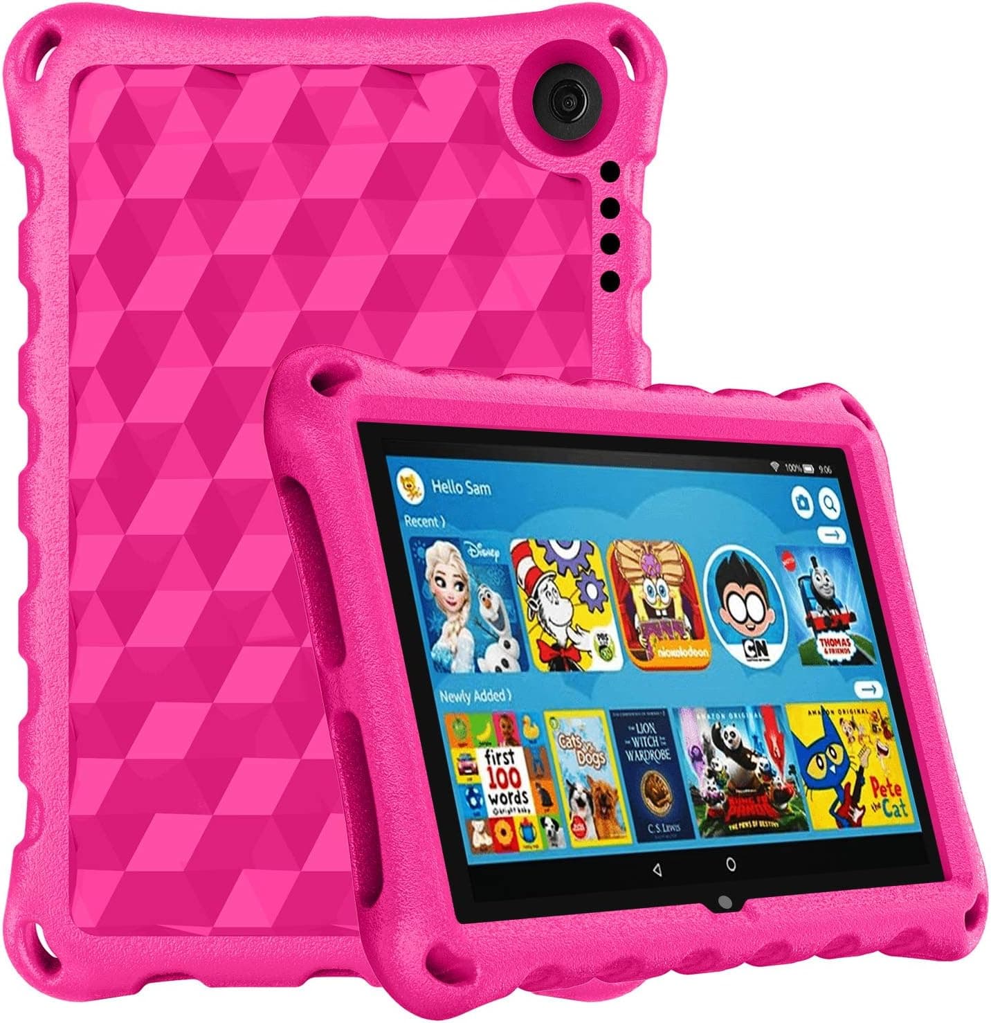 Case for All-New 8 & 8 Plus (10th Generation, 2020 Release), DiHiens Shockproof Childproof Light Weight Kids Case for 8 Tablet/8 Plus,Pink