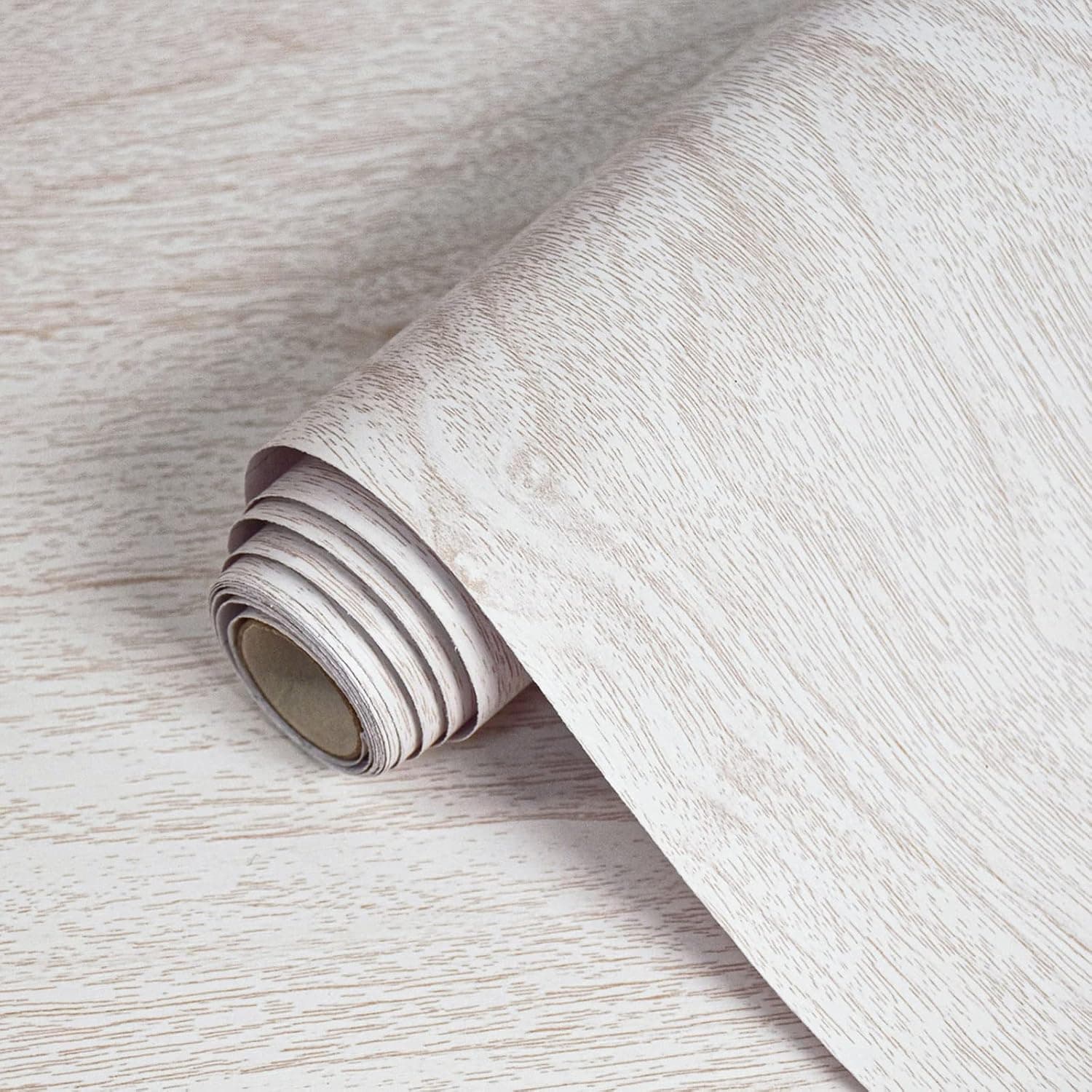 White Wood Contact Paper Wood Peel and Stick Wallpaper Wood Grain Contact Paper for Cabinets Beige Wood Self-Adhesive Wallpaper Texture Wallpaper Contact Paper Decorative Vinyl Waterproof 18“×118”