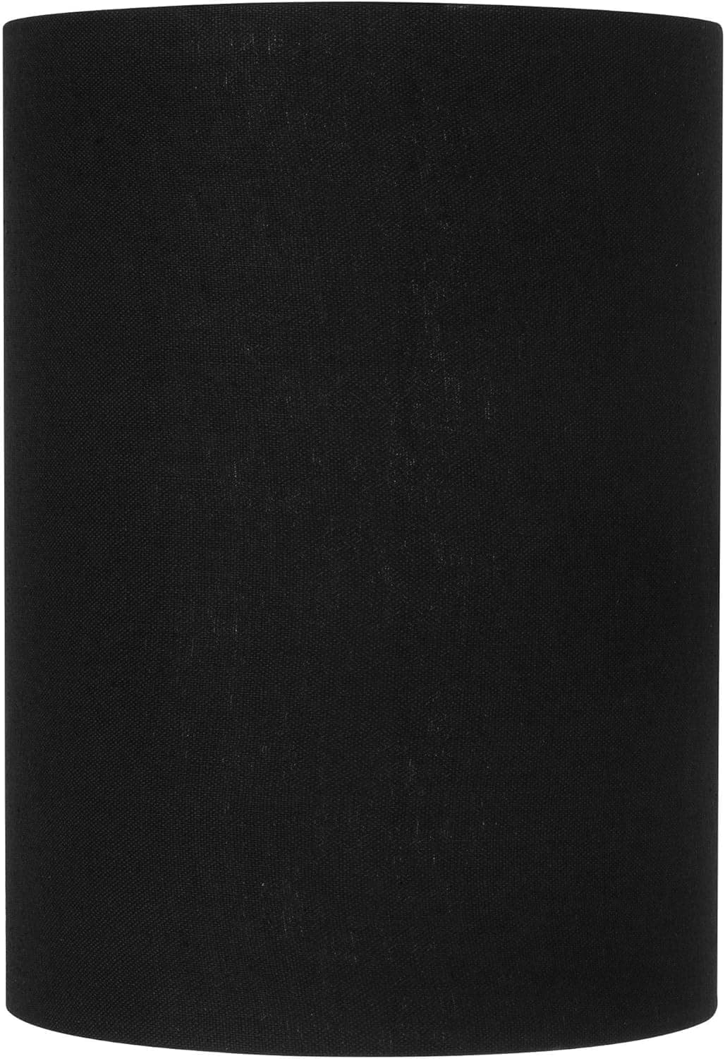 Black Linen Small Cylinder Lamp Shade 8" Top x 8" Bottom x 11" High (Spider) Replacement with Harp and Finial - Springcrest