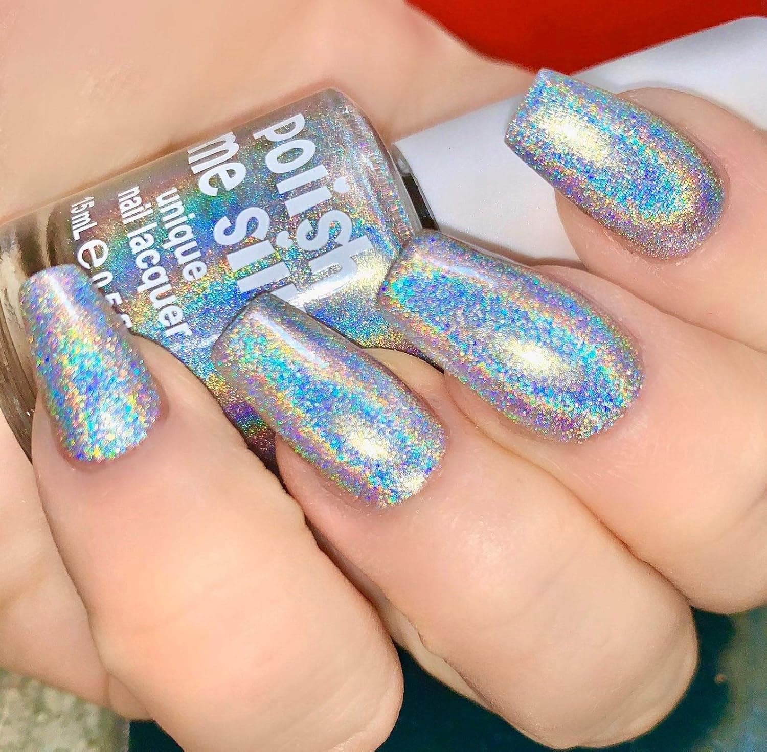 Polish Me Silly, Chasing Rainbows -100% Holographic/SPECTRAFLAIR Rainbow Nail Polish, Vegan & Cruelty-Free Nail Polish, 0.5 Fl. Oz. (15 mL)