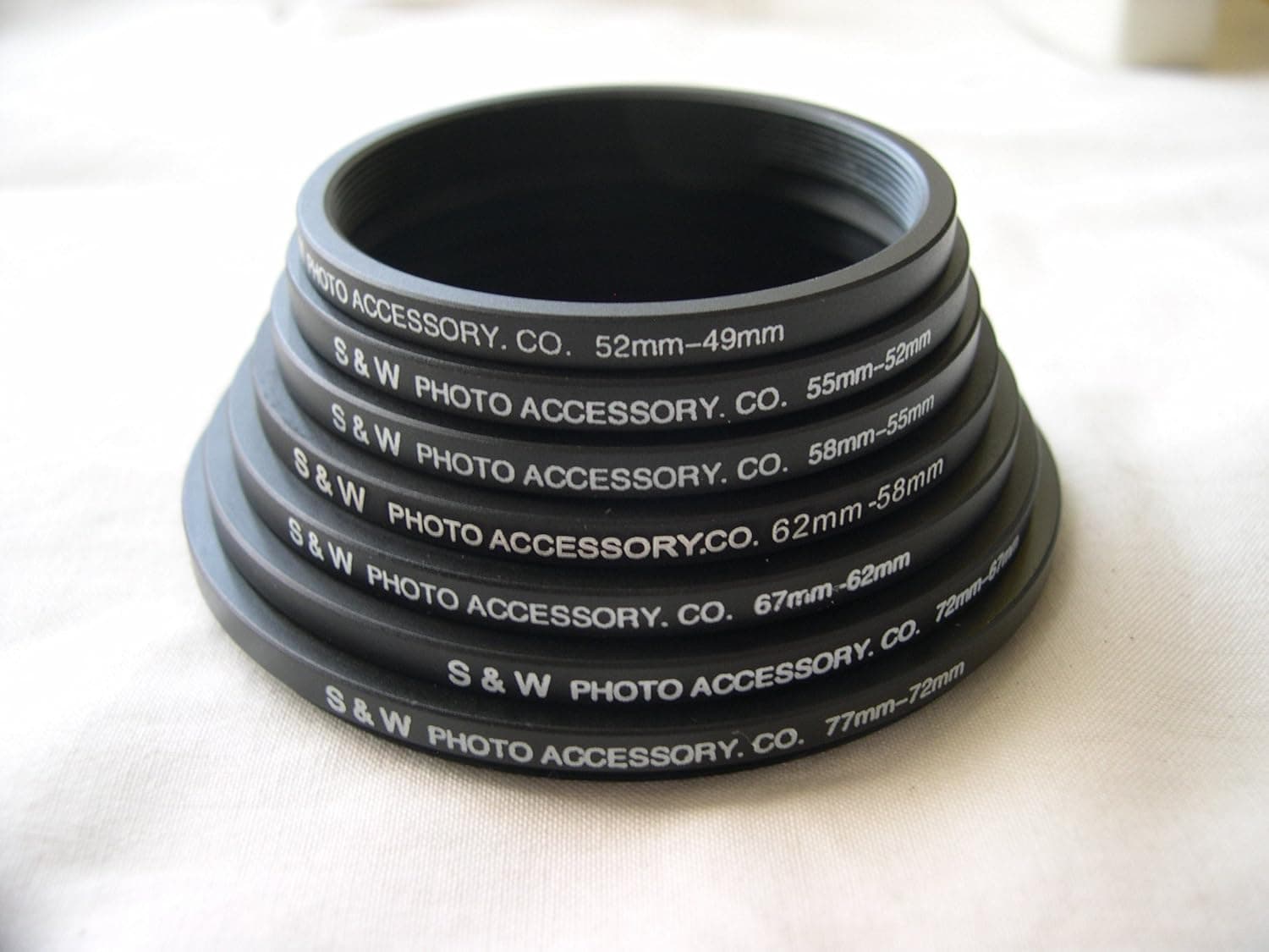HeavyStar Dedicated Metal Step Down Ring Set 77-72-67-62-58-55-52-49mm