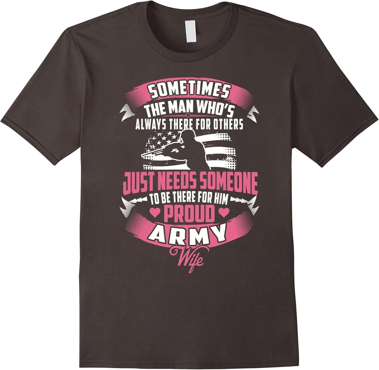 Men's Proud Army Wife Be There for Her Man - Army Wife T-Shirt 2XL Asphalt