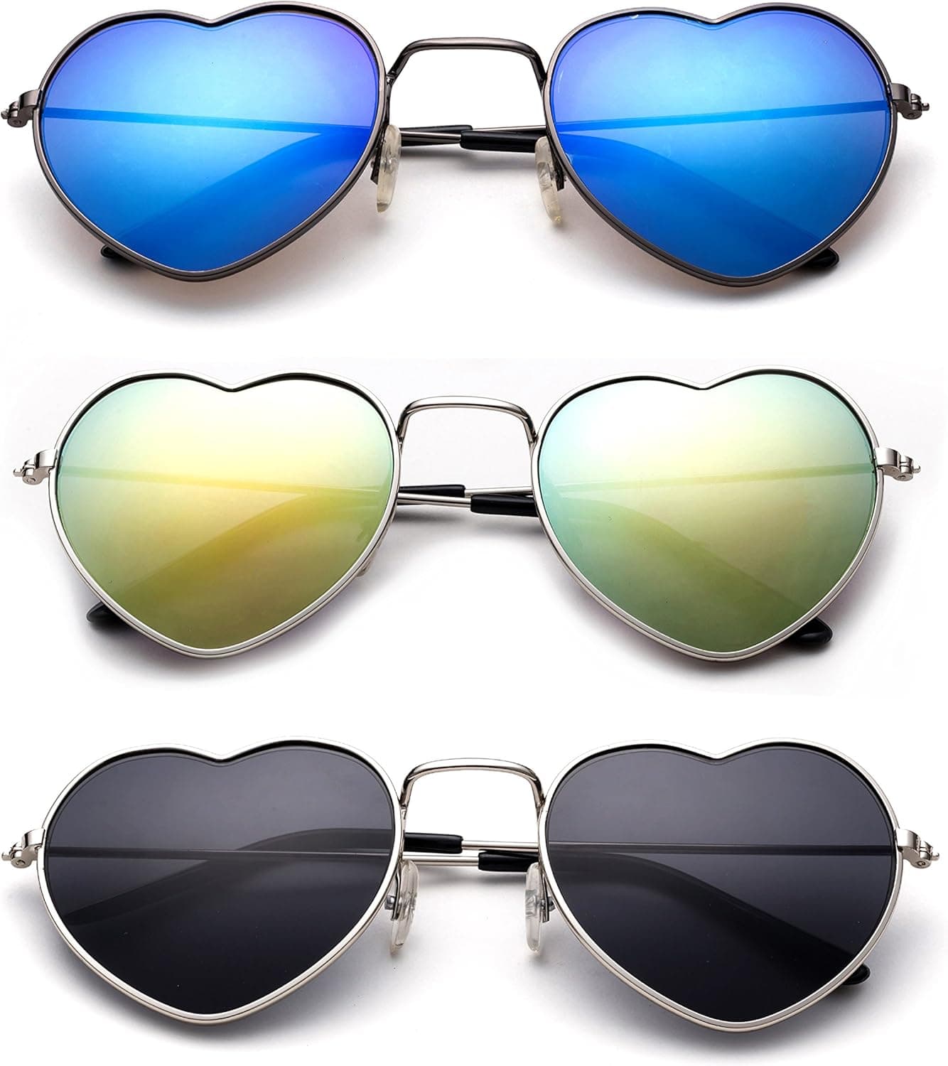 "LOVE" Kyra Teens Juniors Heart Shaped Girls Sunglasses Retro Fashion Flash Lens