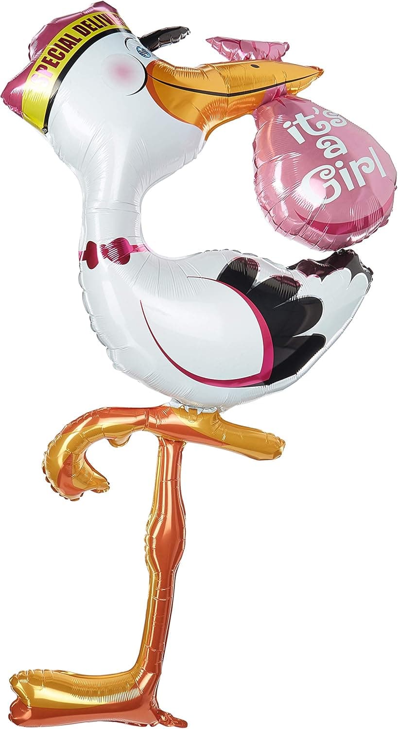 Betallic 085760 Special Delivery Stork Girl, 5 Foot, Multicolor