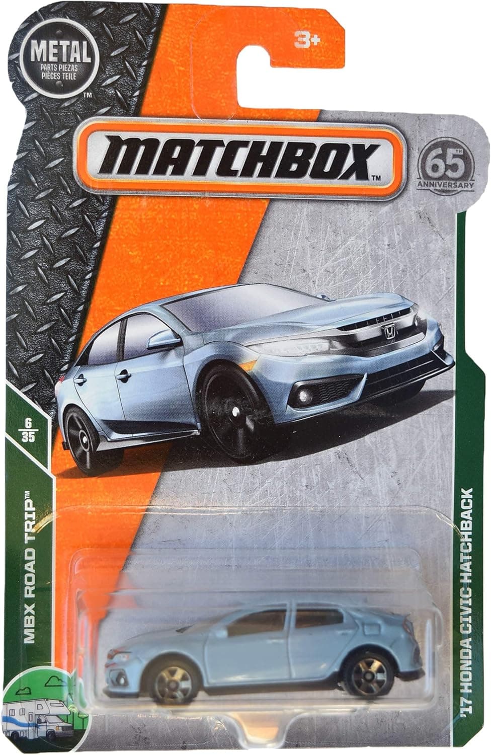Matchbox '17 Hon-da Civic Hatchback, [Slate Blue] 6/35