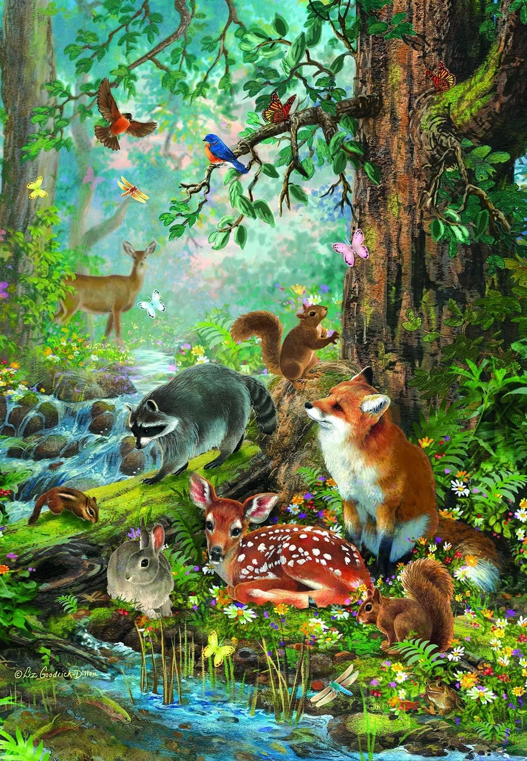 SUNOUT INC Gathered in The Forest 100 Piece Jigsaw Puzzle
