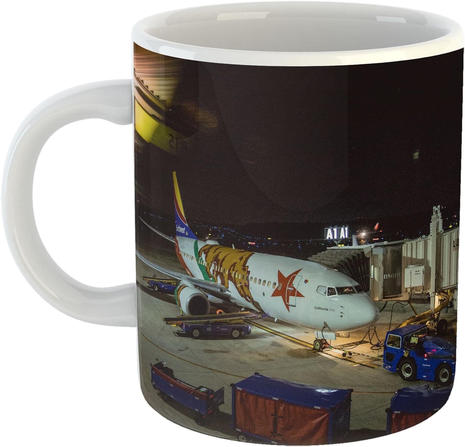 westlake art - Airport Airplane - 11oz Coffee Cup Mug - Modern Picture Photography Artwork Home Office Birthday Gift - 11 Ounce (EC69-0651C)
