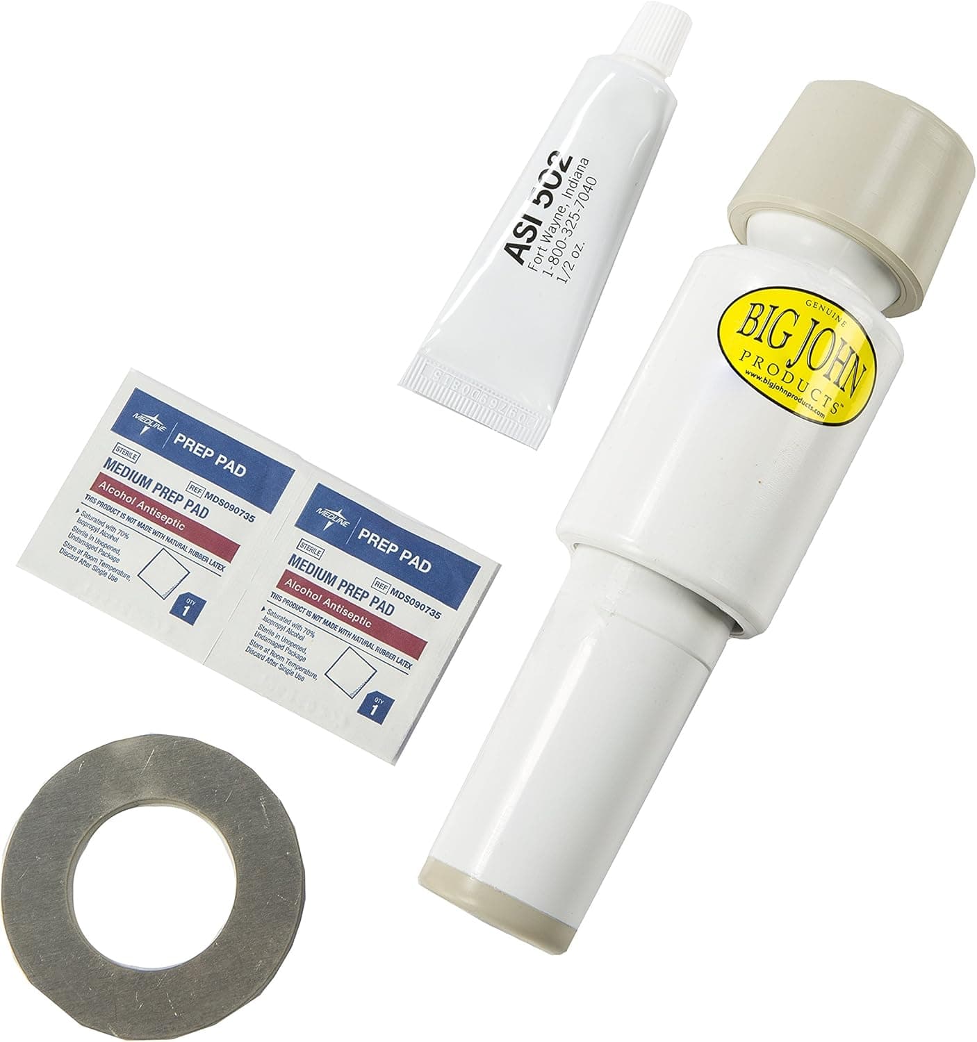 Big John Products 612011919-S Big John Short Toilet Support, 5" to 7-1/2", White