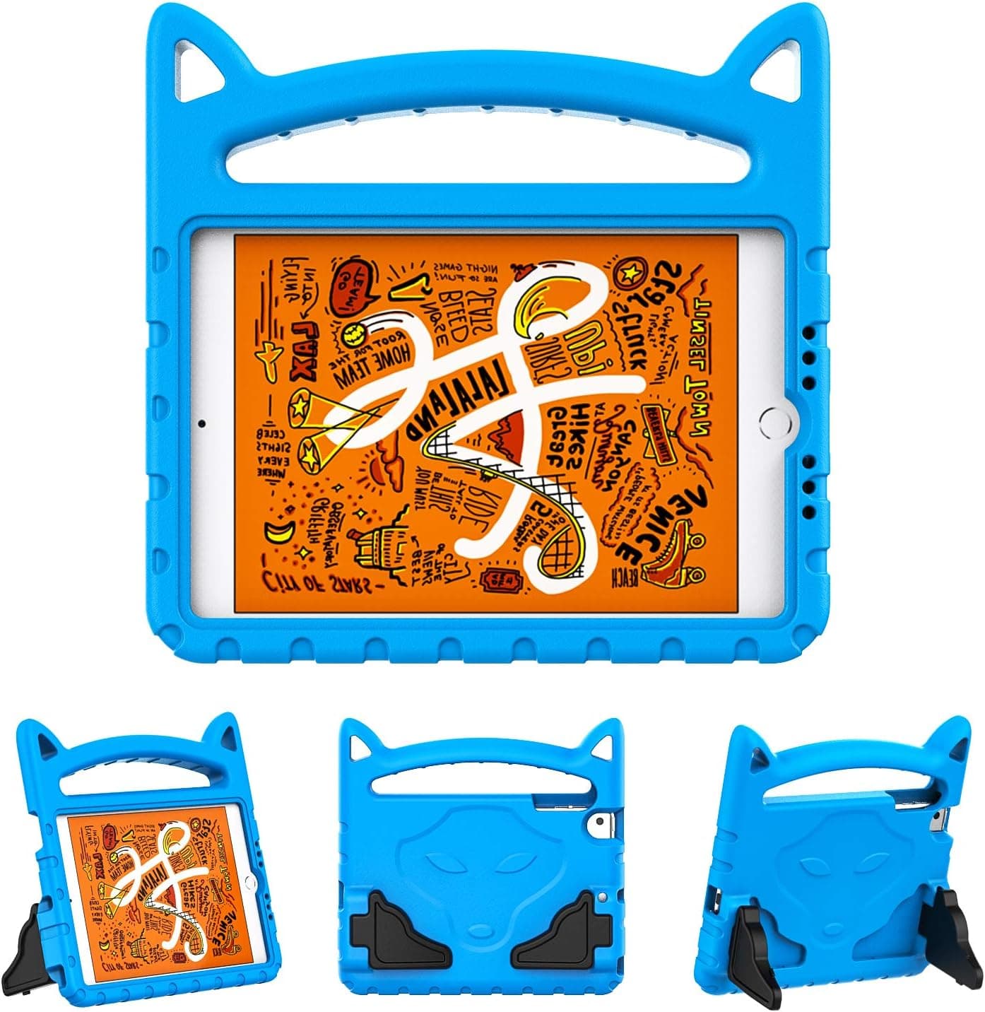 TiMOVO Cover Compatible for New iPad Mini 5th Generation 2019 Case, Shockproof Convertible Handle EVA Protective Stand Cover Case Fit iPad Mini 5/4/3/2/1 7.9 inch Tablet - Blue
