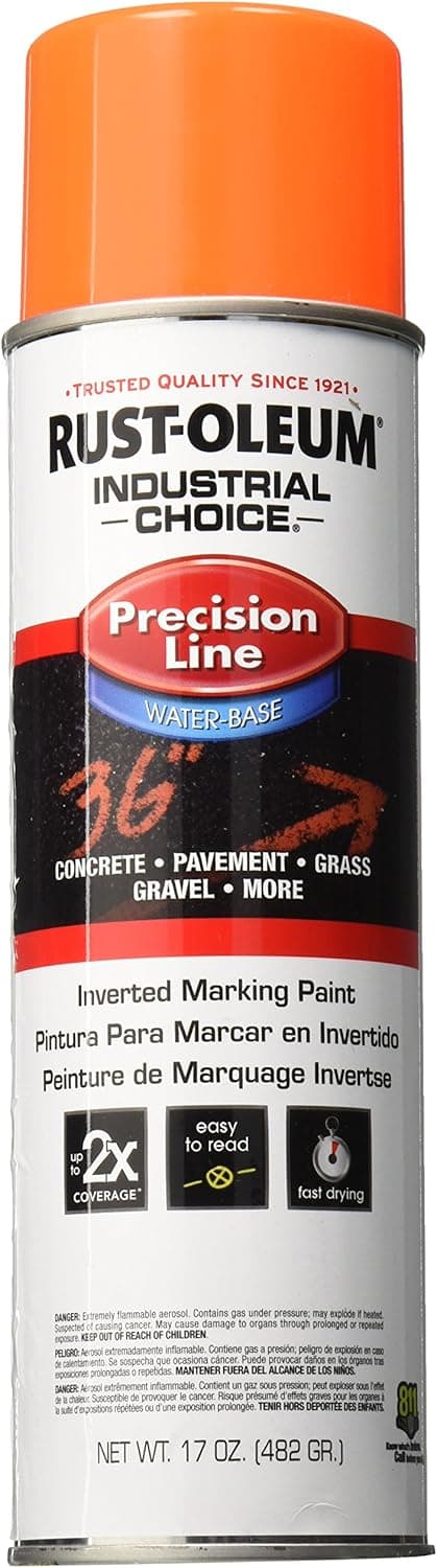 Rust-Oleum Corporation 203036 M1800 Fluorescent Orange GLOSS 17 OZ. SPRAY, 17 Fl Oz (Pack of 1)