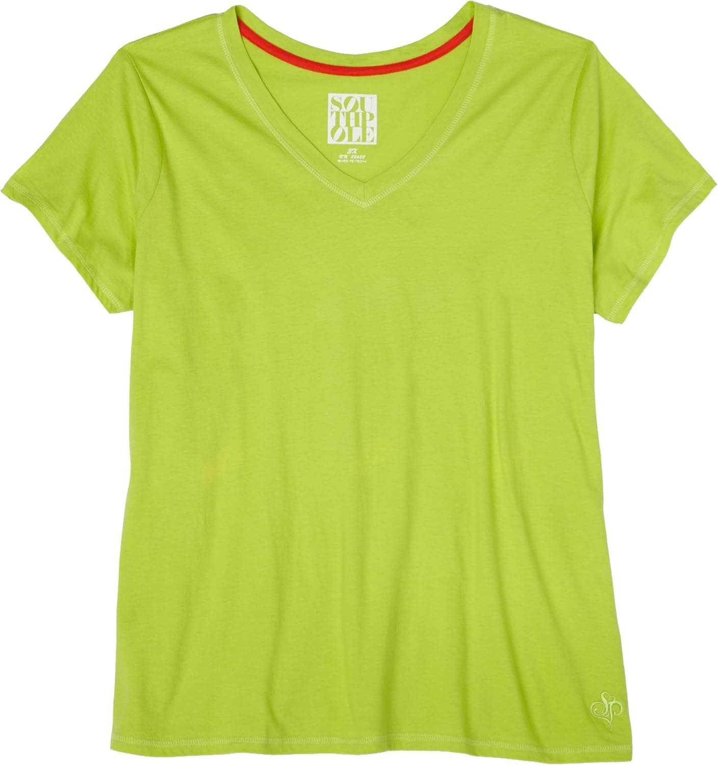 Southpole Juniors' Plus-Size Basic Solid V-Neck Tee