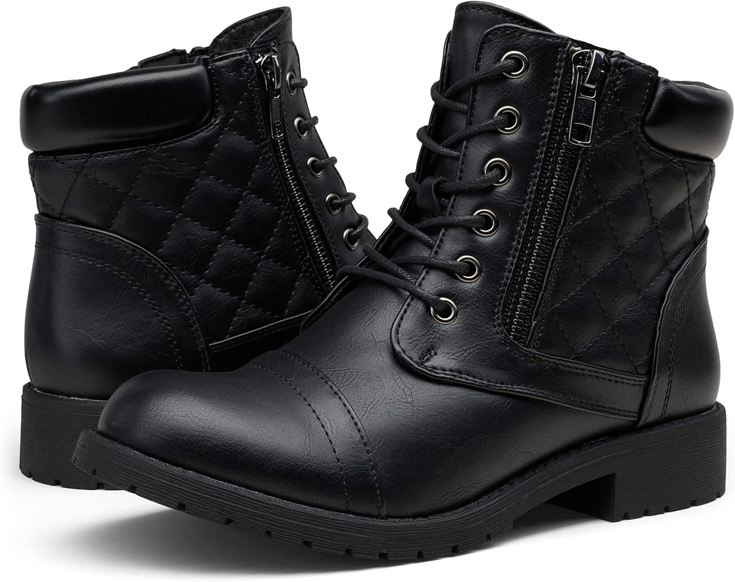 Vepose Women's Fashion Ankle Booties Combat Ankle Boots