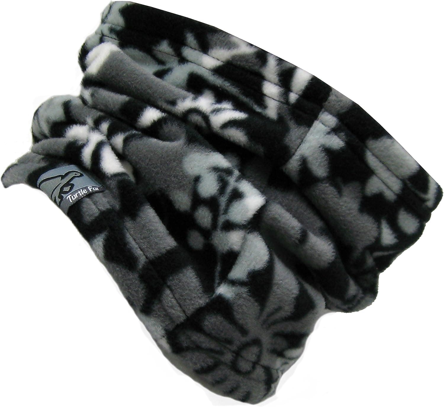 Turtle Fur - Single-Layer Neck Warmer, Chelonia 200 Fleece, Black Flora Size One Size