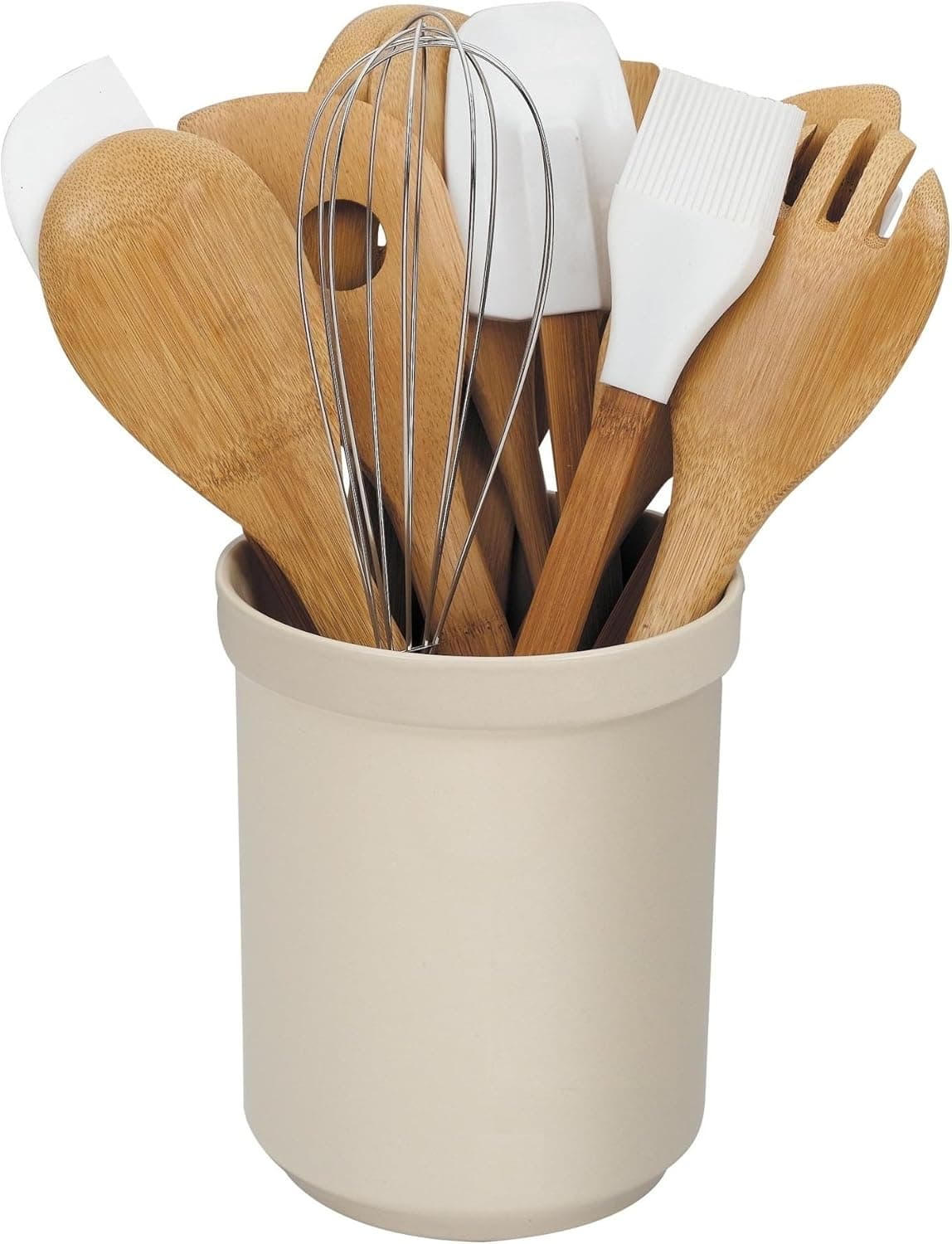 Cook N Home 15-Piece Bamboo Tool in Tub Set