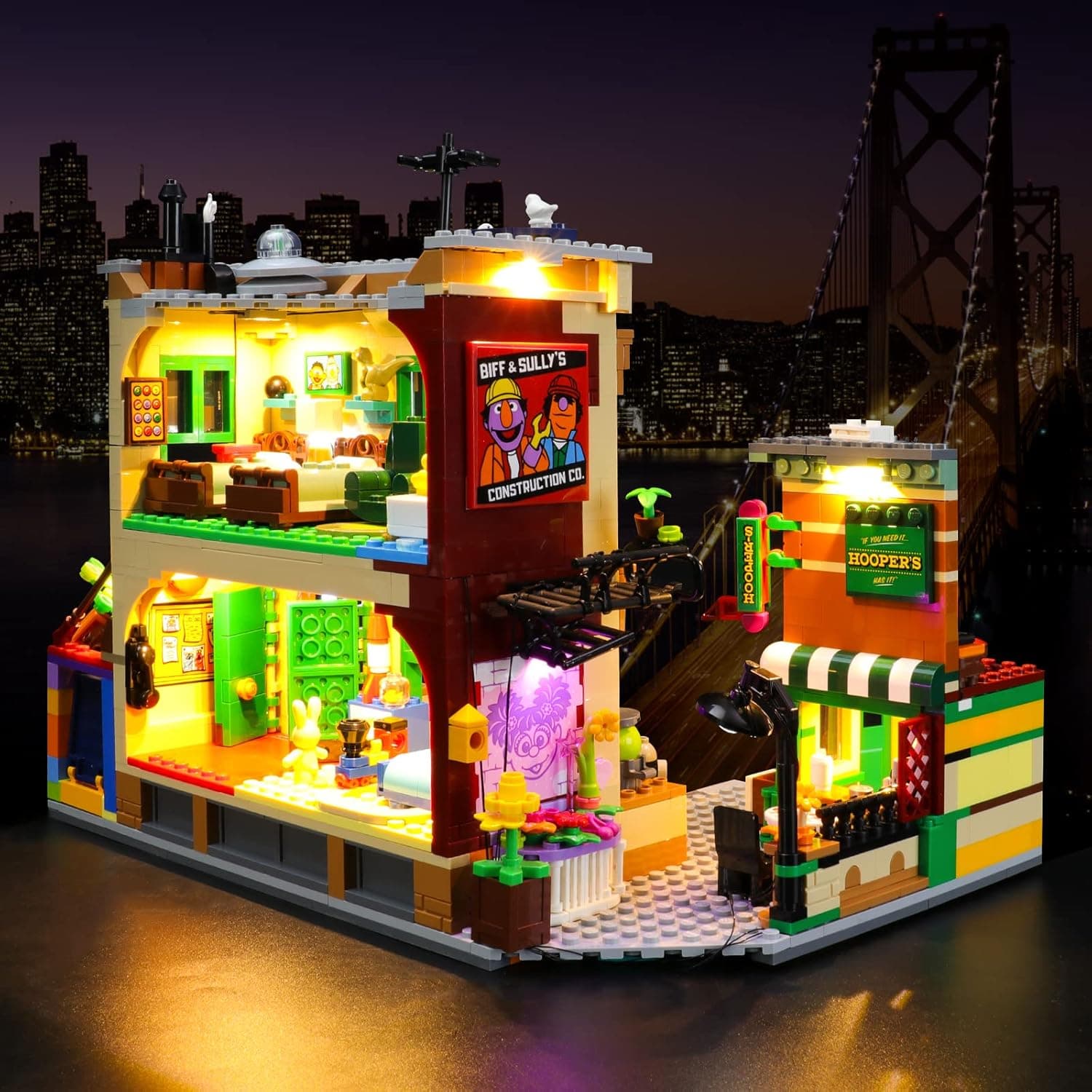 Vaodest LED Light for Lego Sesame Street 21324 Model,Design and Configuration Compatible with Model 21324 (LED Light Only, Not Building Block Kit)