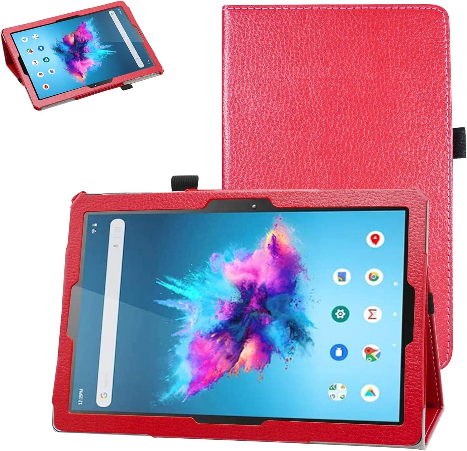 Bige for VANKYO MatrixPad S30 10 inch Tablet Case,PU Leather Folio 2-Folding Stand Cover for 10.1" VANKYO MatrixPad S30 Tablet (Not fit Other Tablet),Red