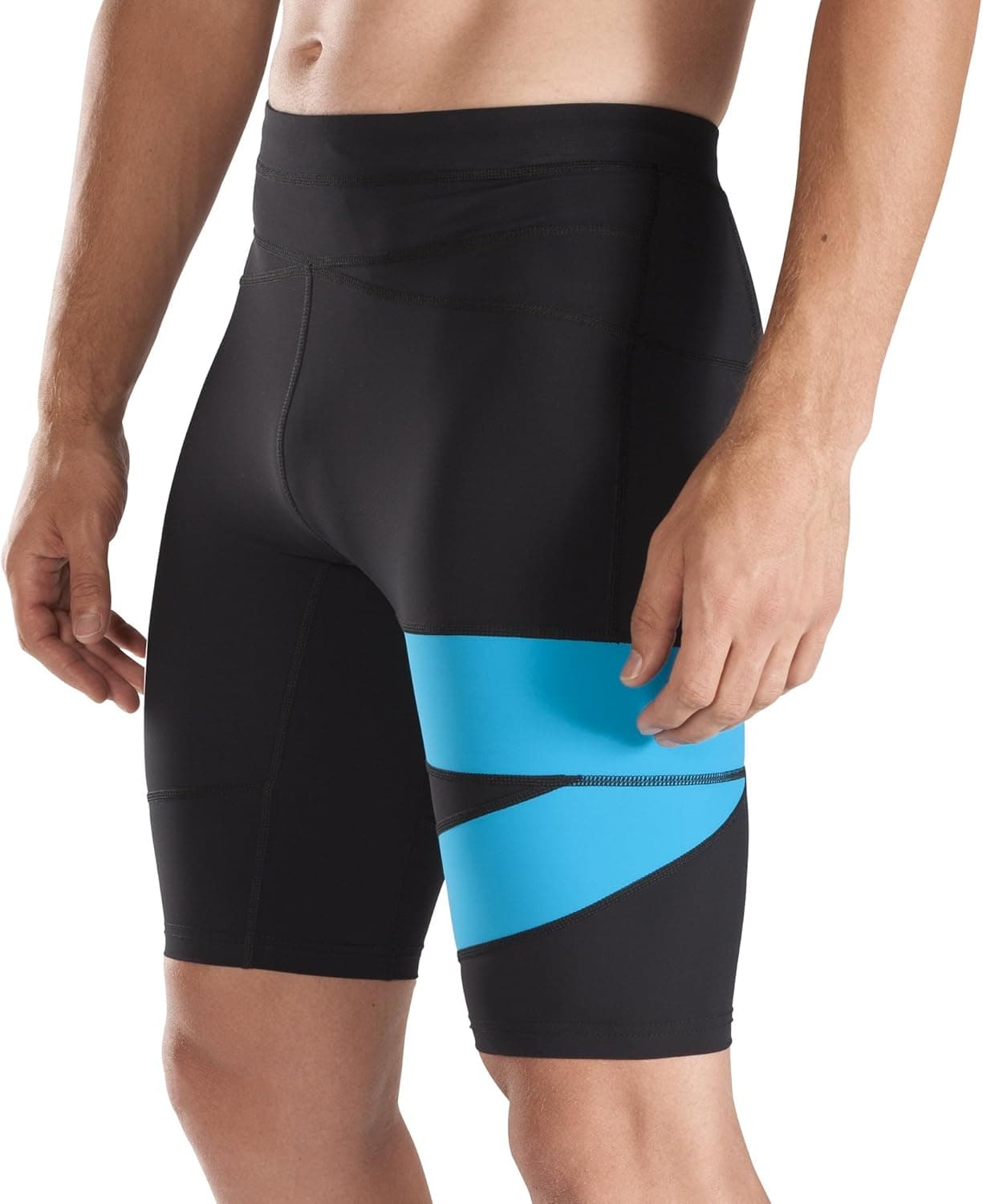 BIOSKIN Mazama Compression and Running Shorts - Black/Corsica (M)