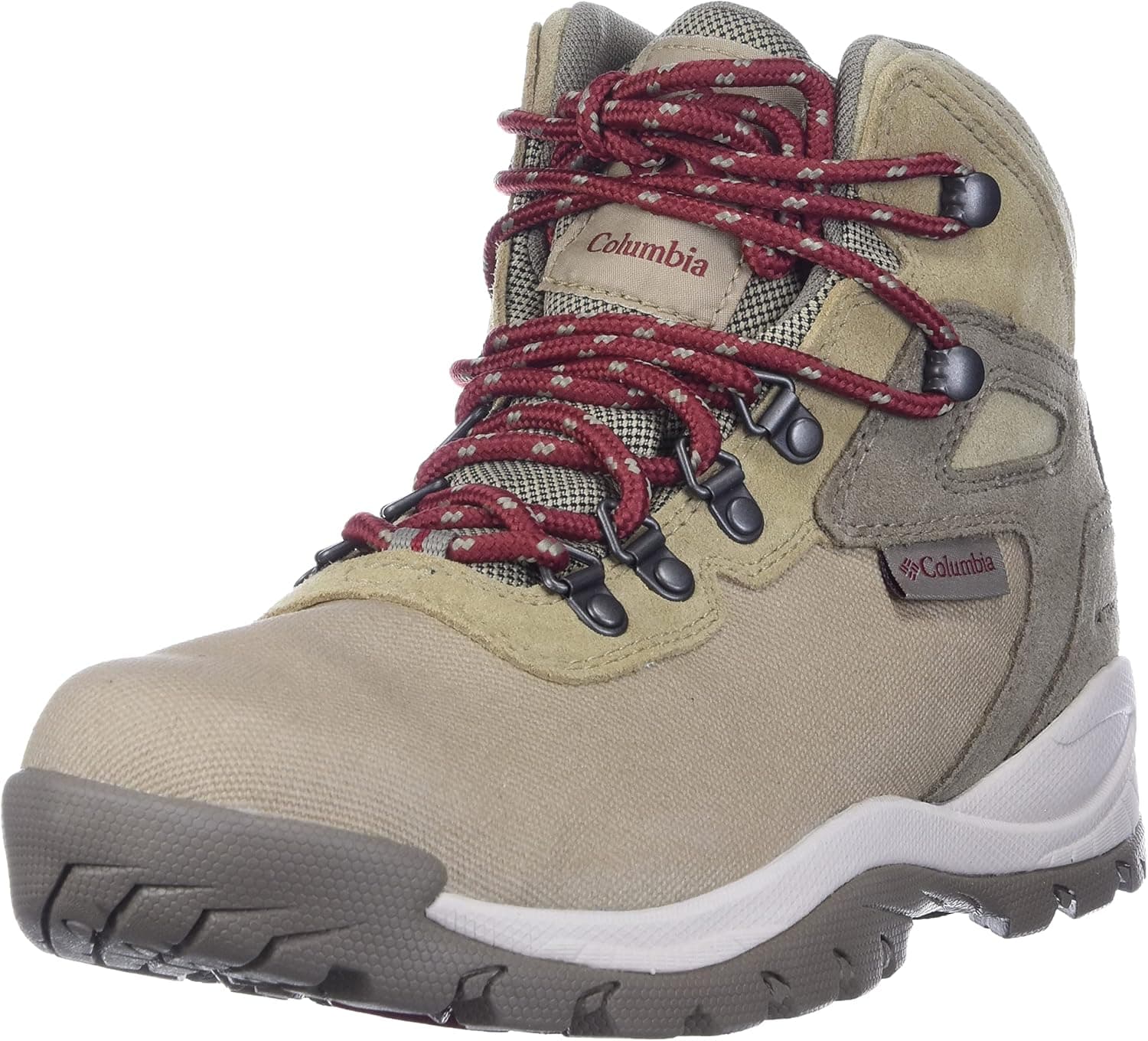 Columbia womens Newton Ridge Lightweight Waterproof Shoe Hiking Boot, Beach/Marsala Red, 8.5 US