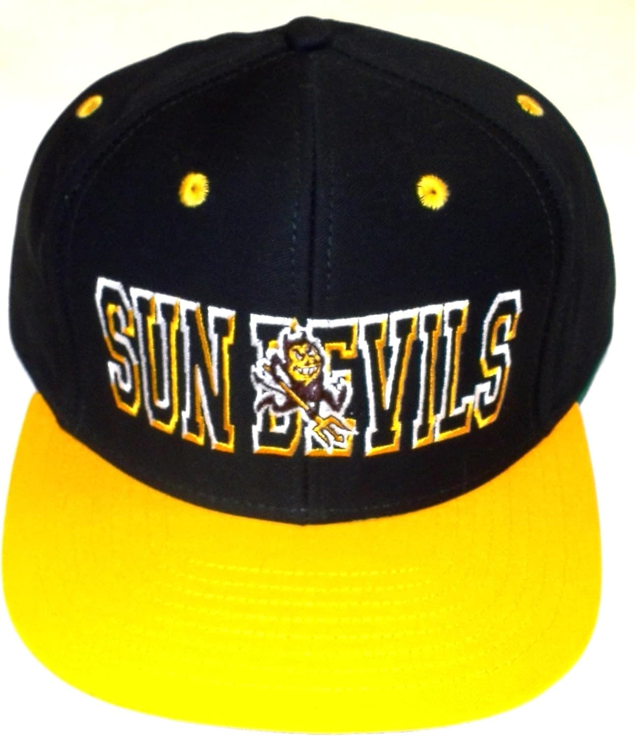 adidas Arizona State Sun Devils Flat Bill Snap Back Hat - OSFA - NZ897 Black, Yellow