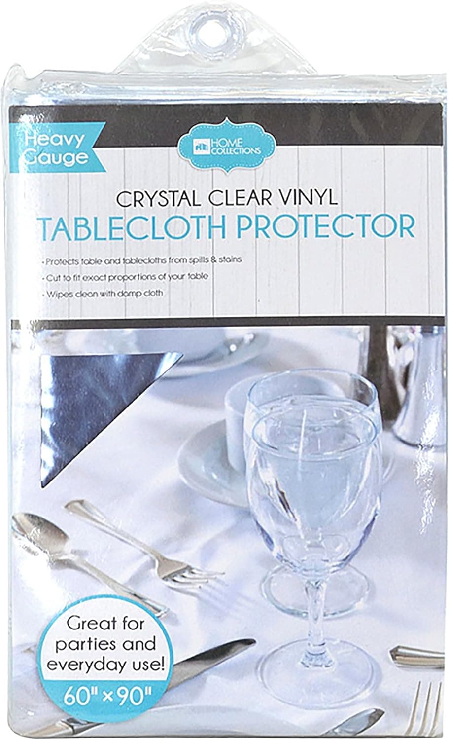 Home Collections KI-7251 Clear PVC Table cloth Protector (60" X 90")