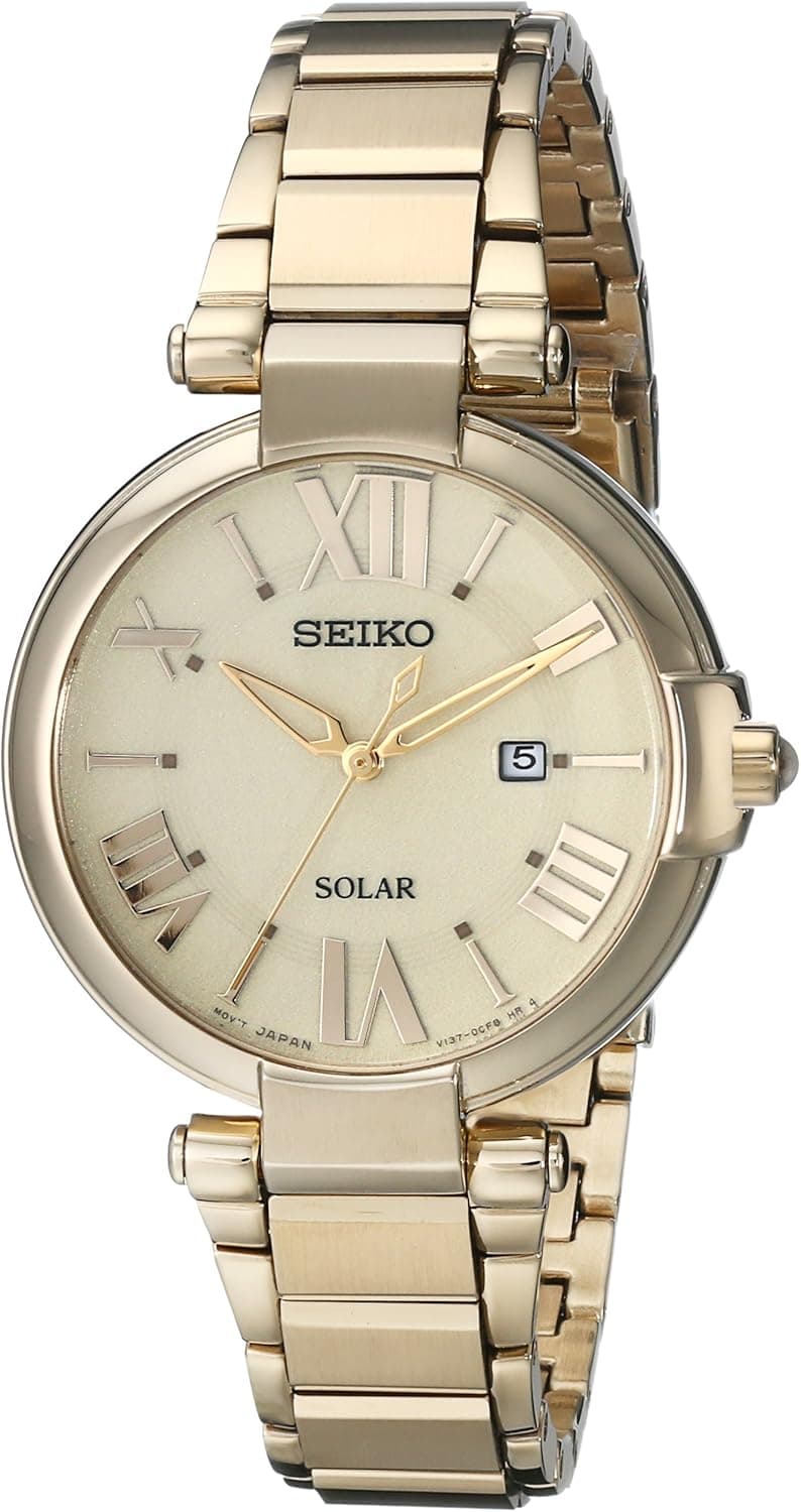 Seiko Women's SUT176 Analog Display Japanese Quartz Gold Watch