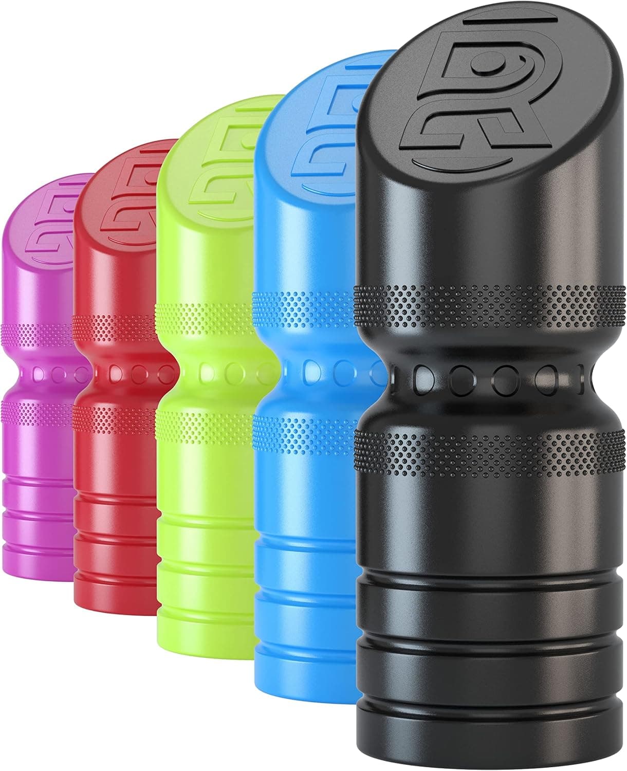 Rehab Roller 6 in 1 Foam Roller - Medium Density Foam Roller for Back Pain & Legs - Deep Tissue Muscle Massager with Built in Slant Board, Peanut Roller, Trigger Point Release Tool & More (Black)