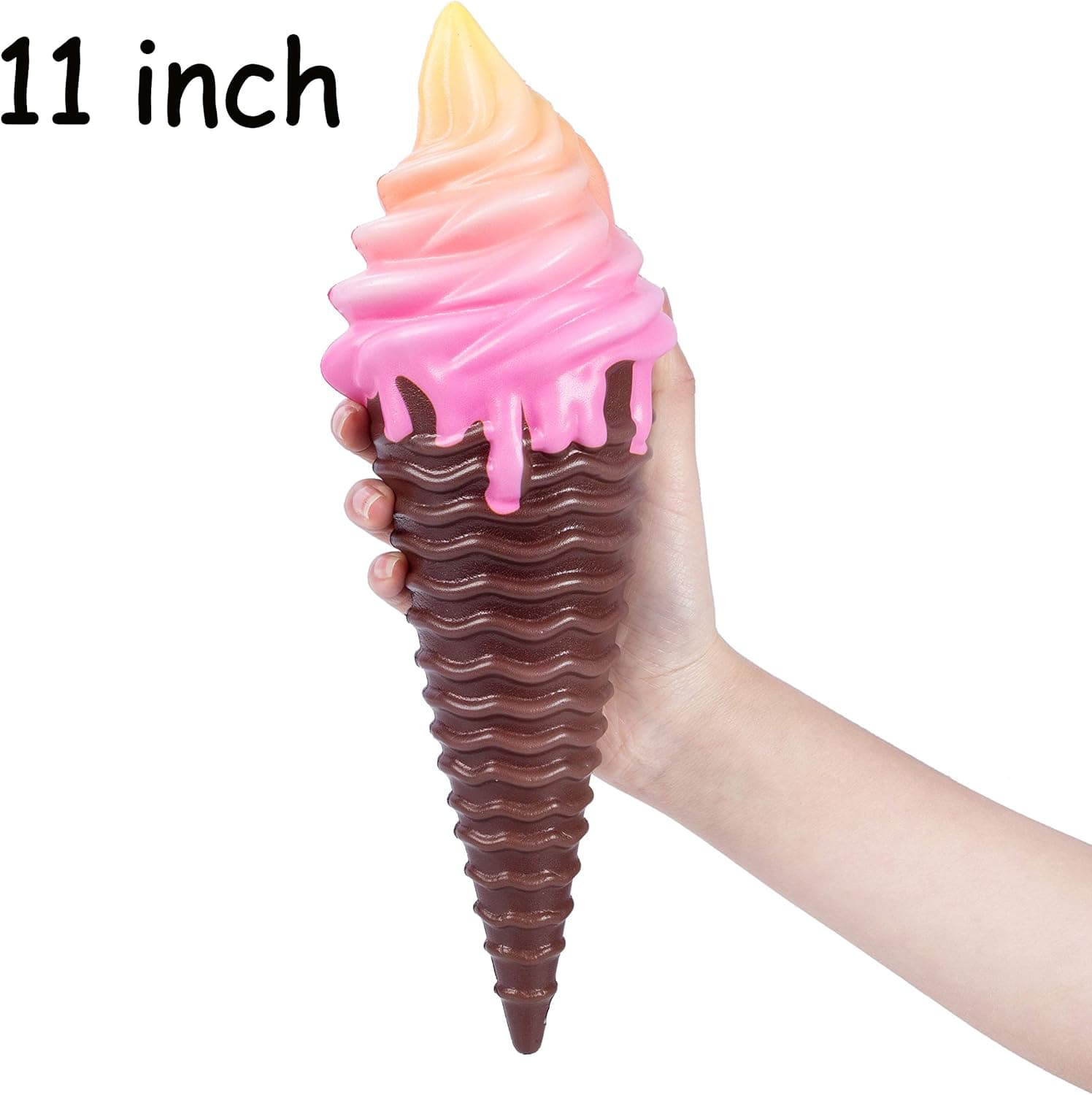 AILIMY 11" inch Squishies Galaxy Torch Ice Cream Jumbo Slow Rising Cute Super Big Squishies Food Toy Kawaii (Brown)