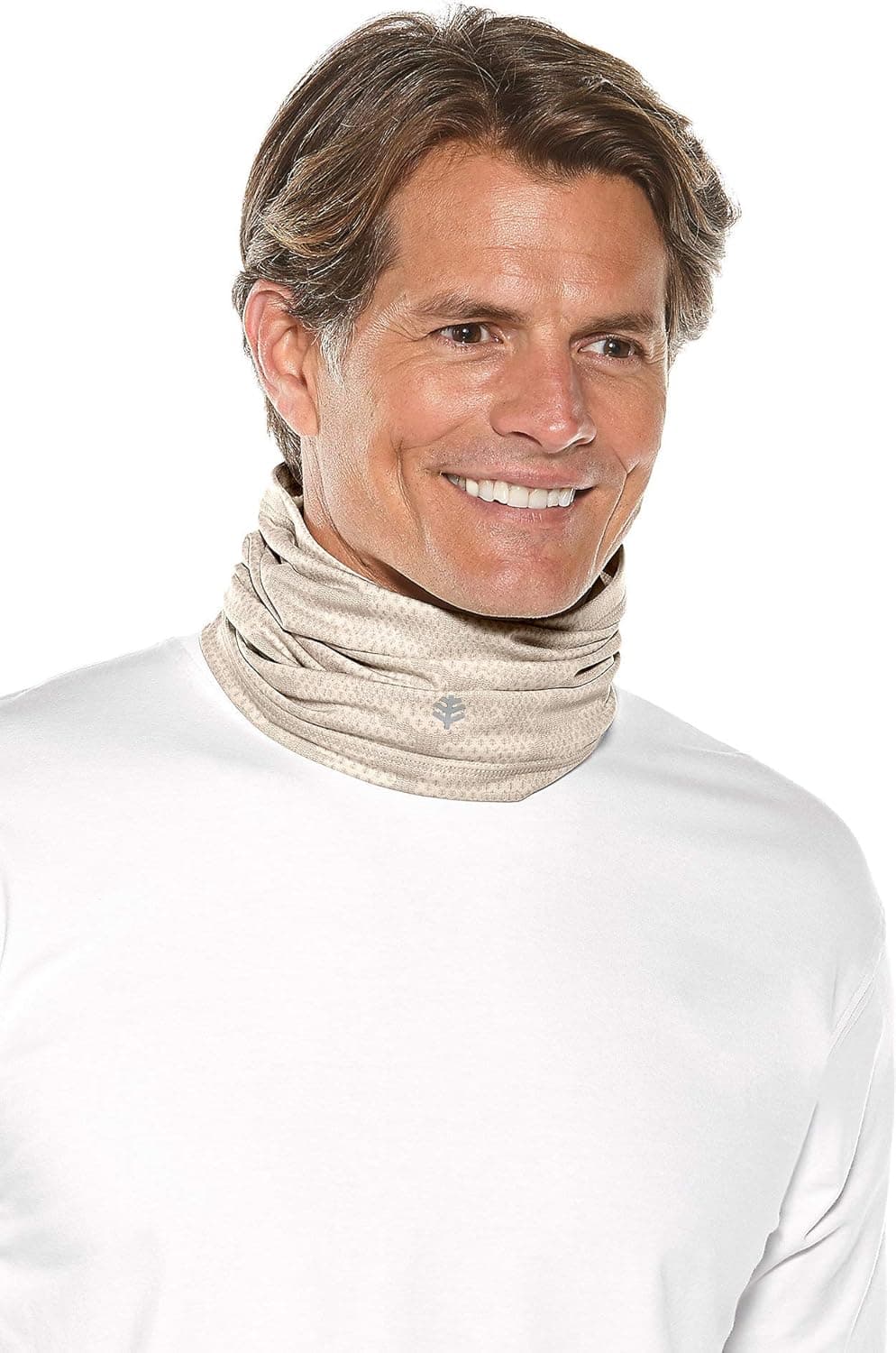 Coolibar UPF 50+ Men's Women's La Plata UV Neck Gaiter - Sun Protective (Large/X-Large- Tan Coolibar Camo)