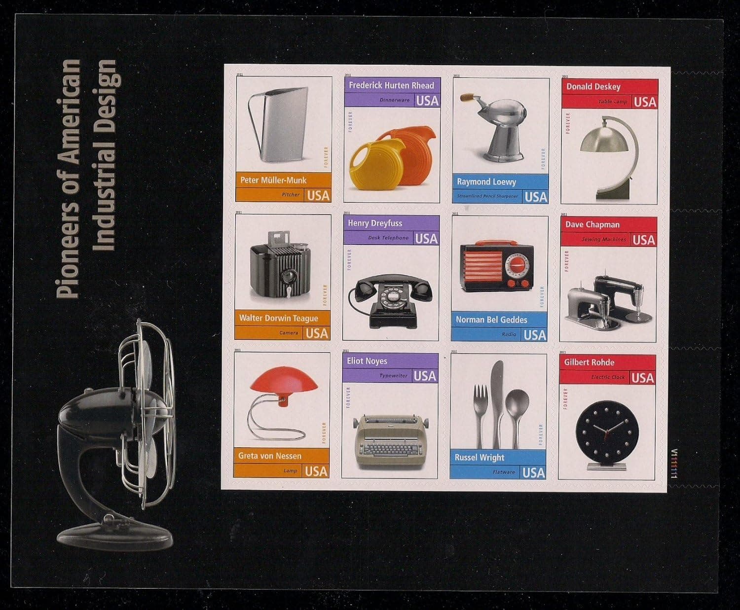 Pioneers of American Industrial Design Sheet 12 Forever US Postage Stamps 4546 By USPS
