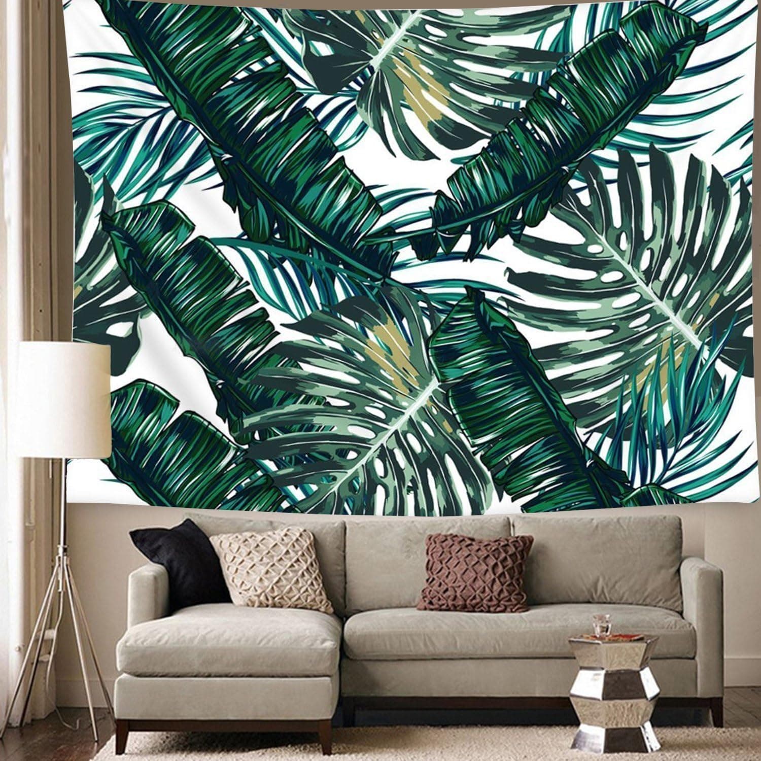 Autohigh Tapestry Wall Hanging Blanket Beach Towel bedspread Leaf Home Decor (Type 2 : 51 x 59 inch)