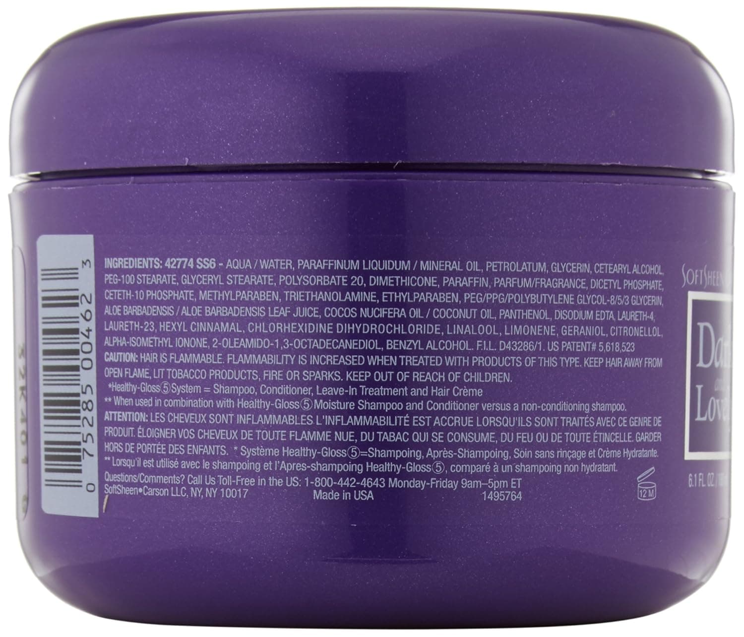 Softsheen Carson Dark and Lovely Maint/Styling Healthy-Gloss 5 Moisture Hair Creme
